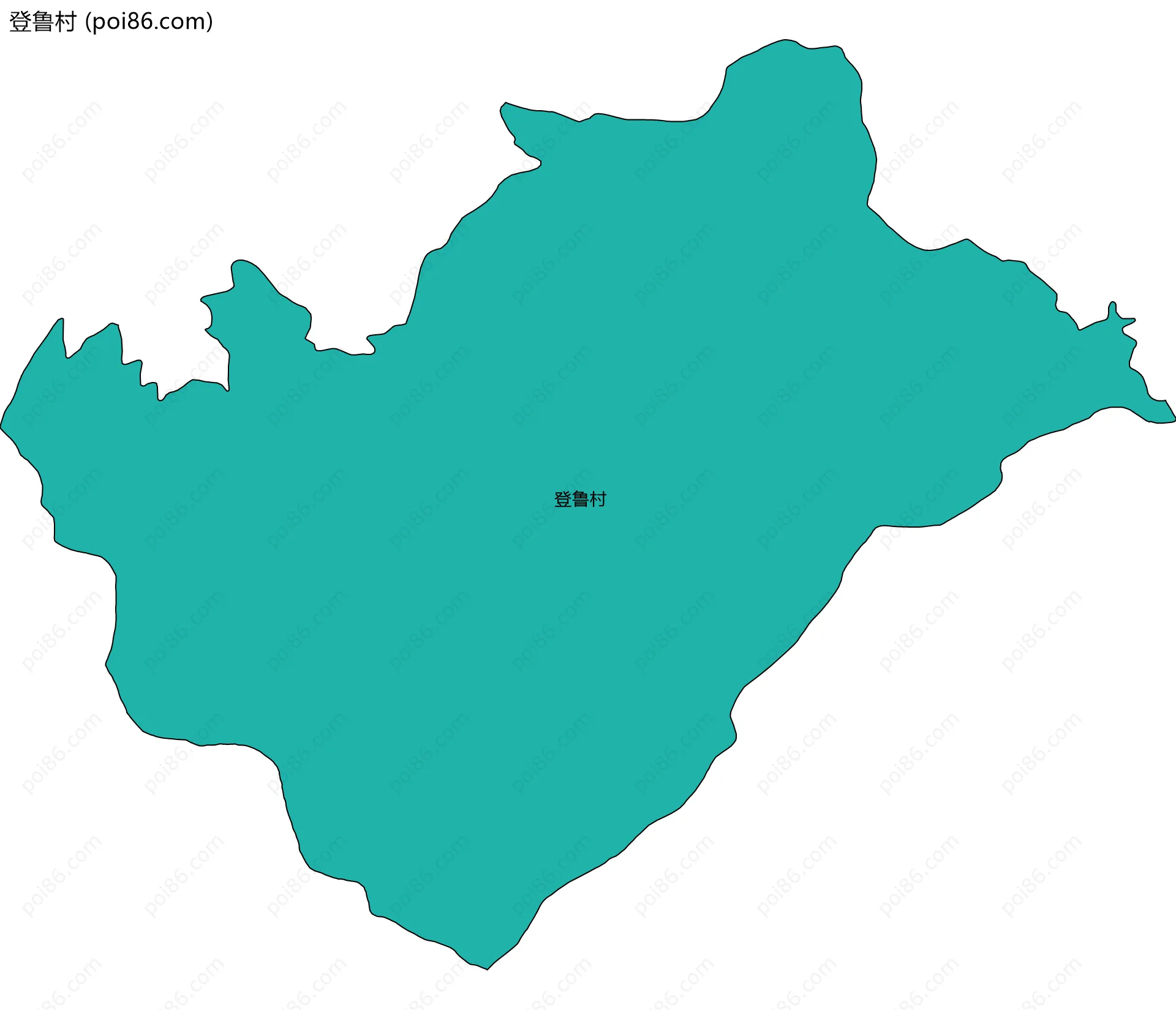 登鲁村边界地图