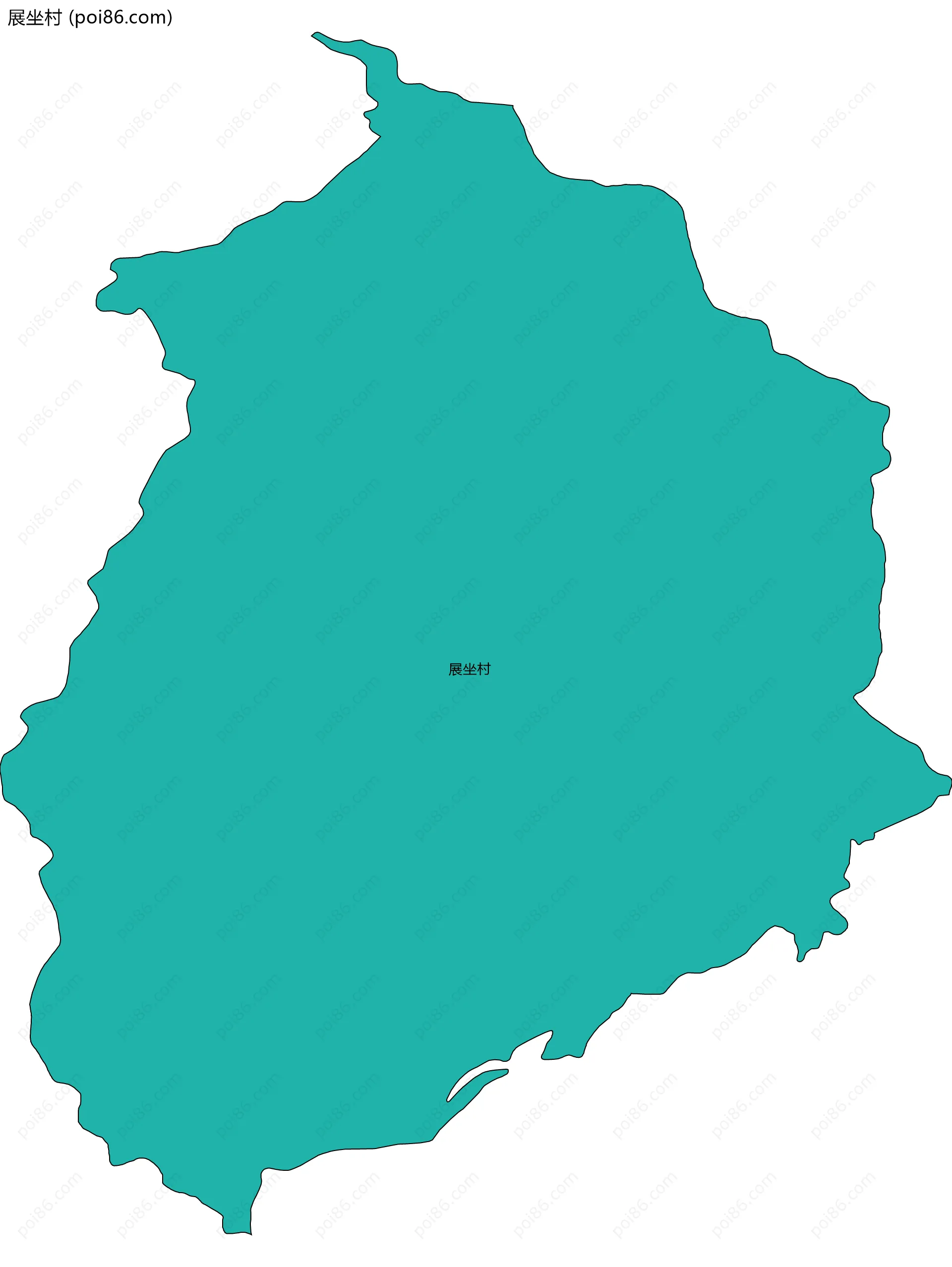 展坐村边界地图