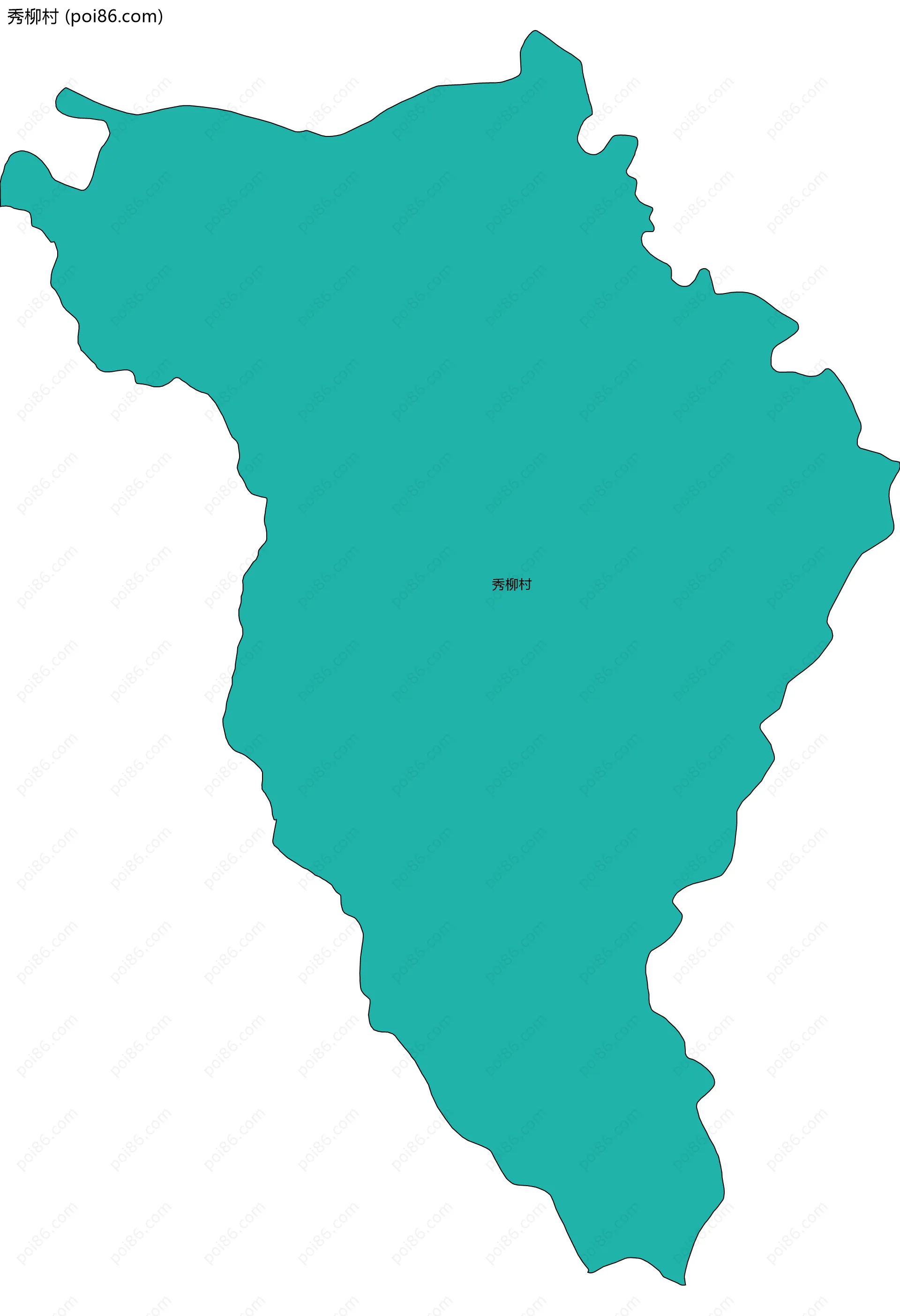 秀柳村边界地图