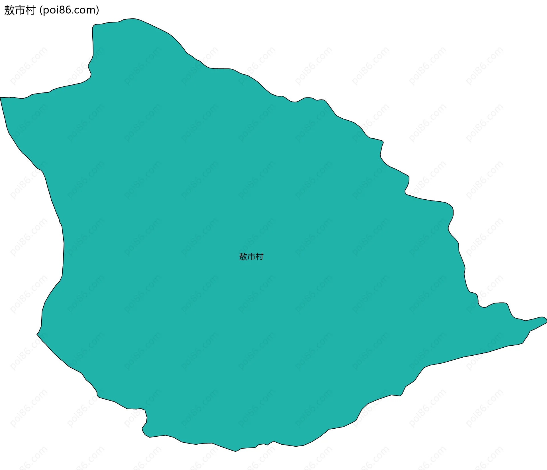 敖市村边界地图