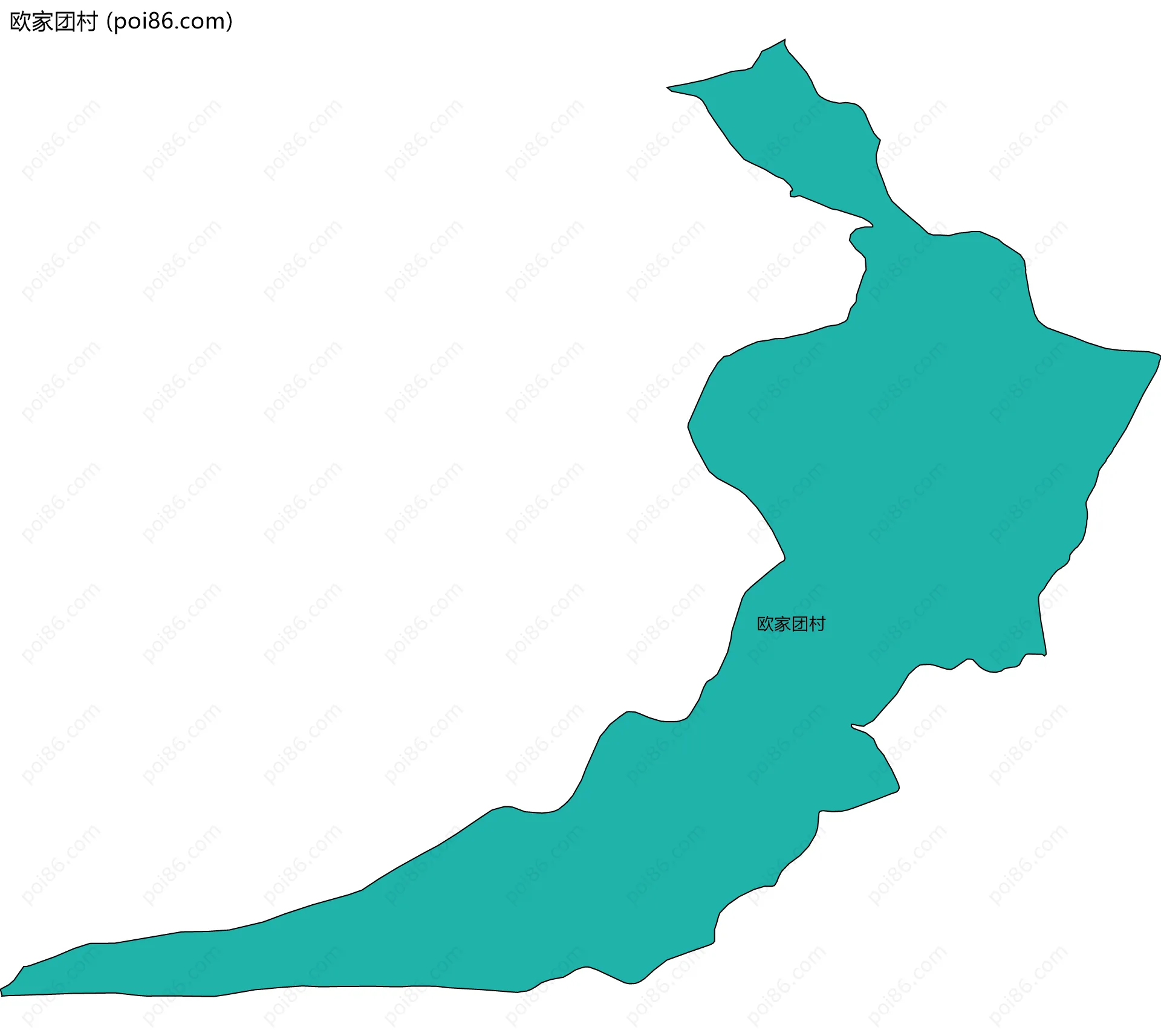 欧家团村边界地图