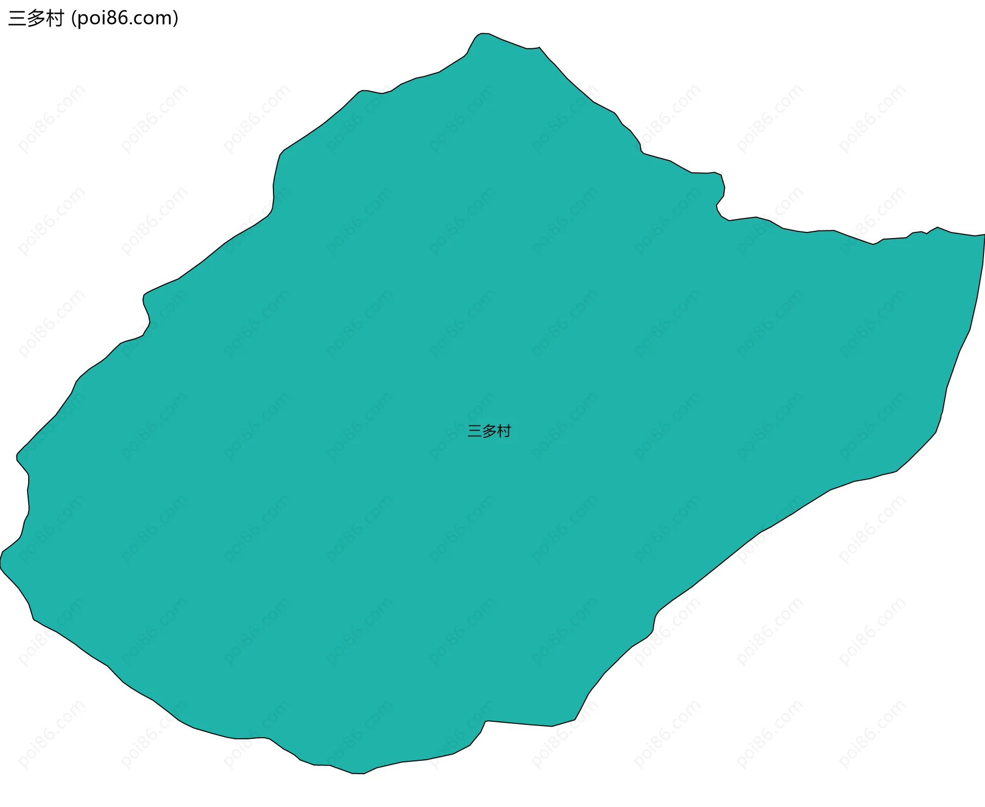 三多村边界地图