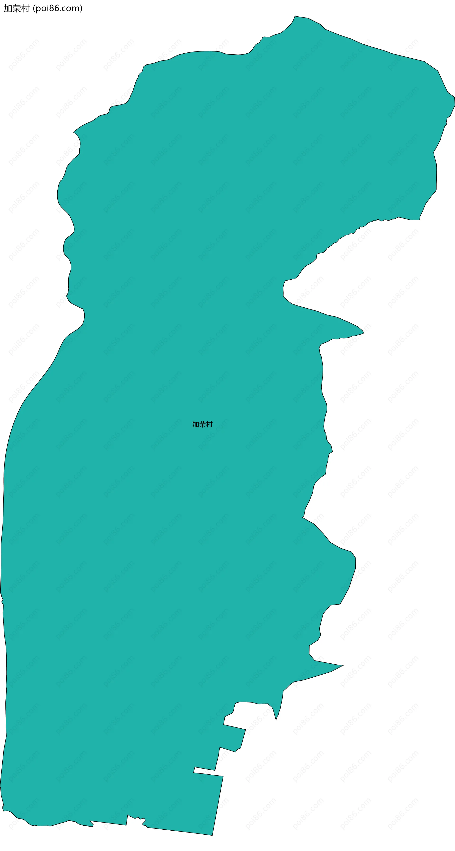 加荣村边界地图