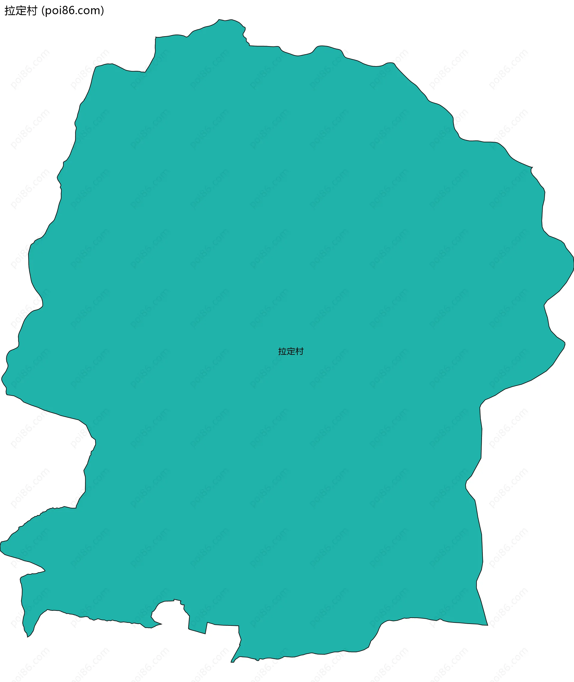 拉定村边界地图