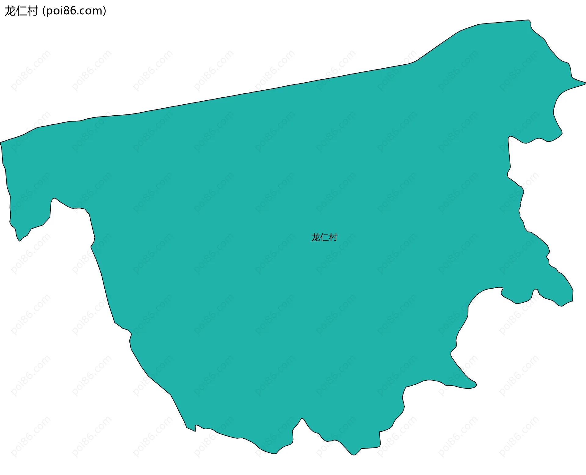 龙仁村边界地图