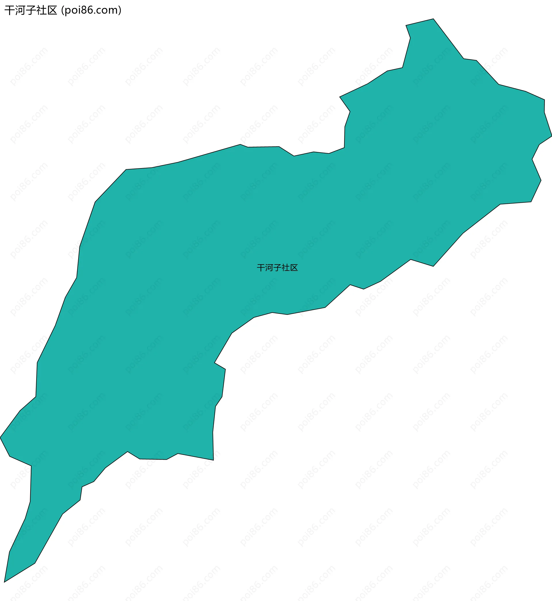 干河子社区边界地图