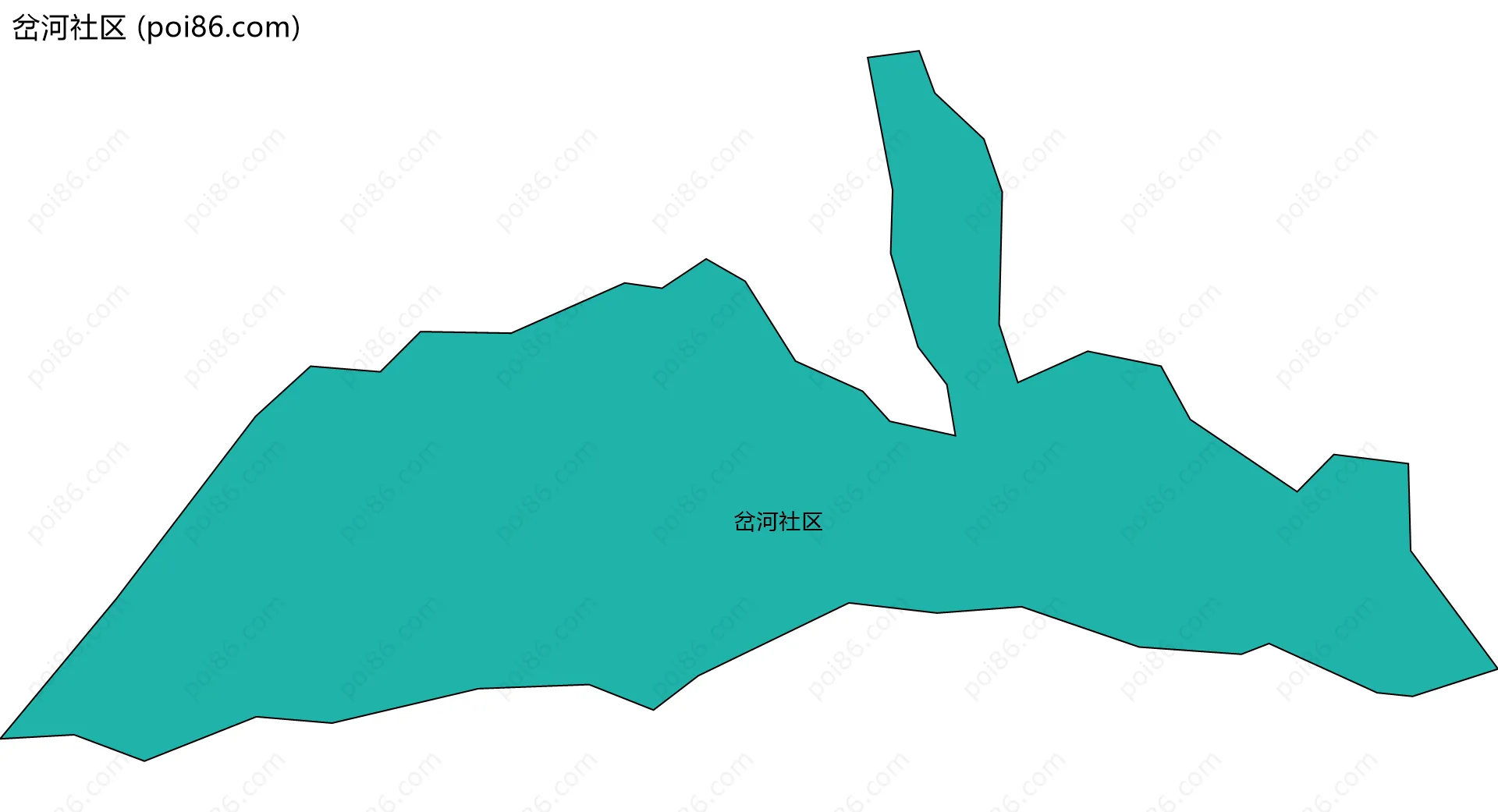 岔河社区边界地图