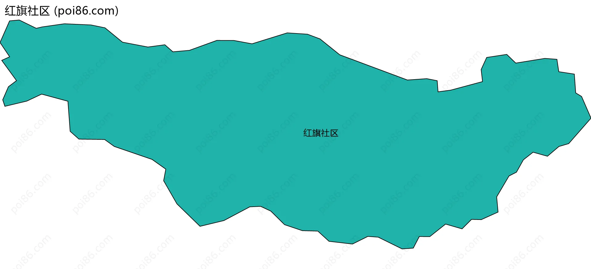 红旗社区边界地图