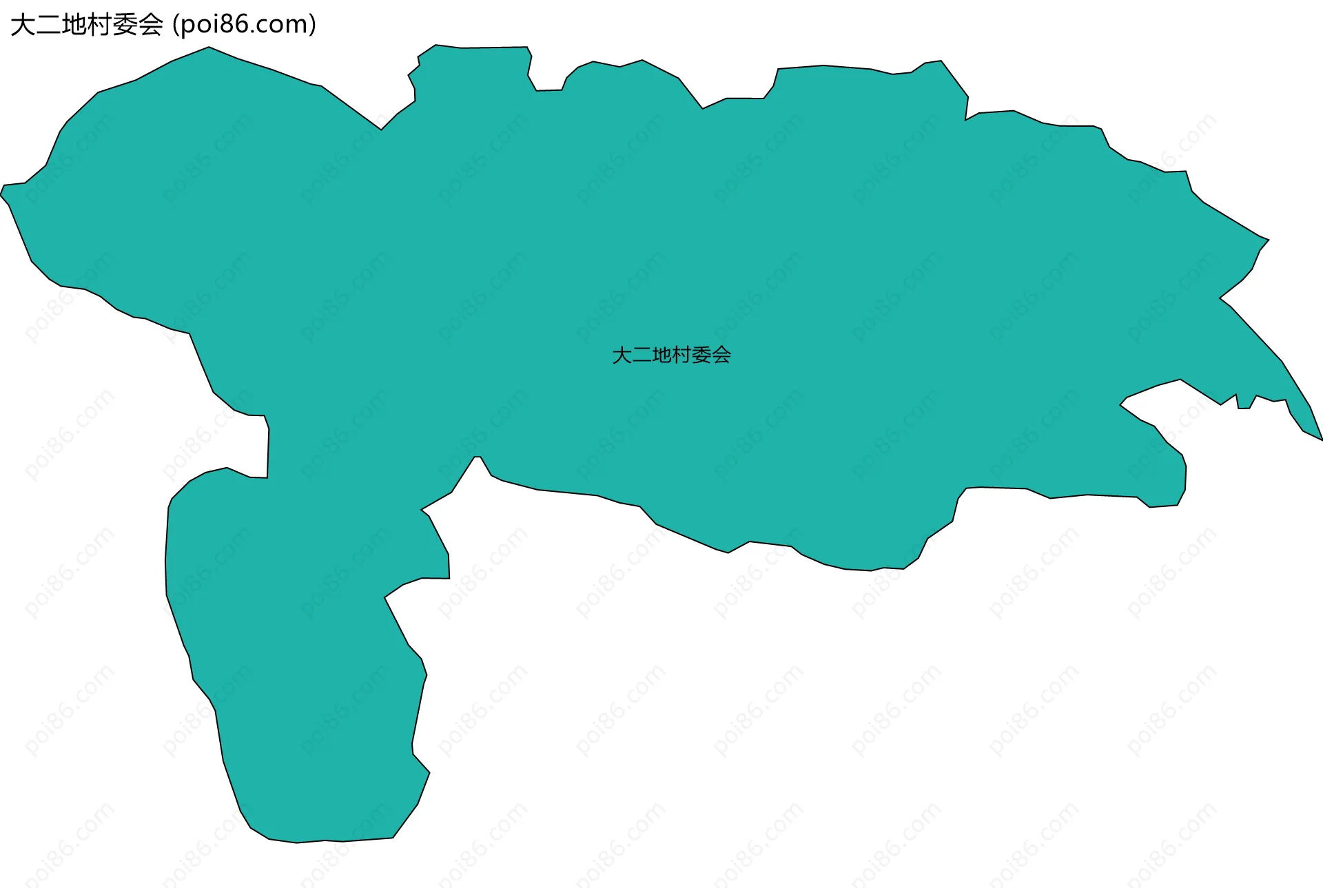 大二地村委会边界地图