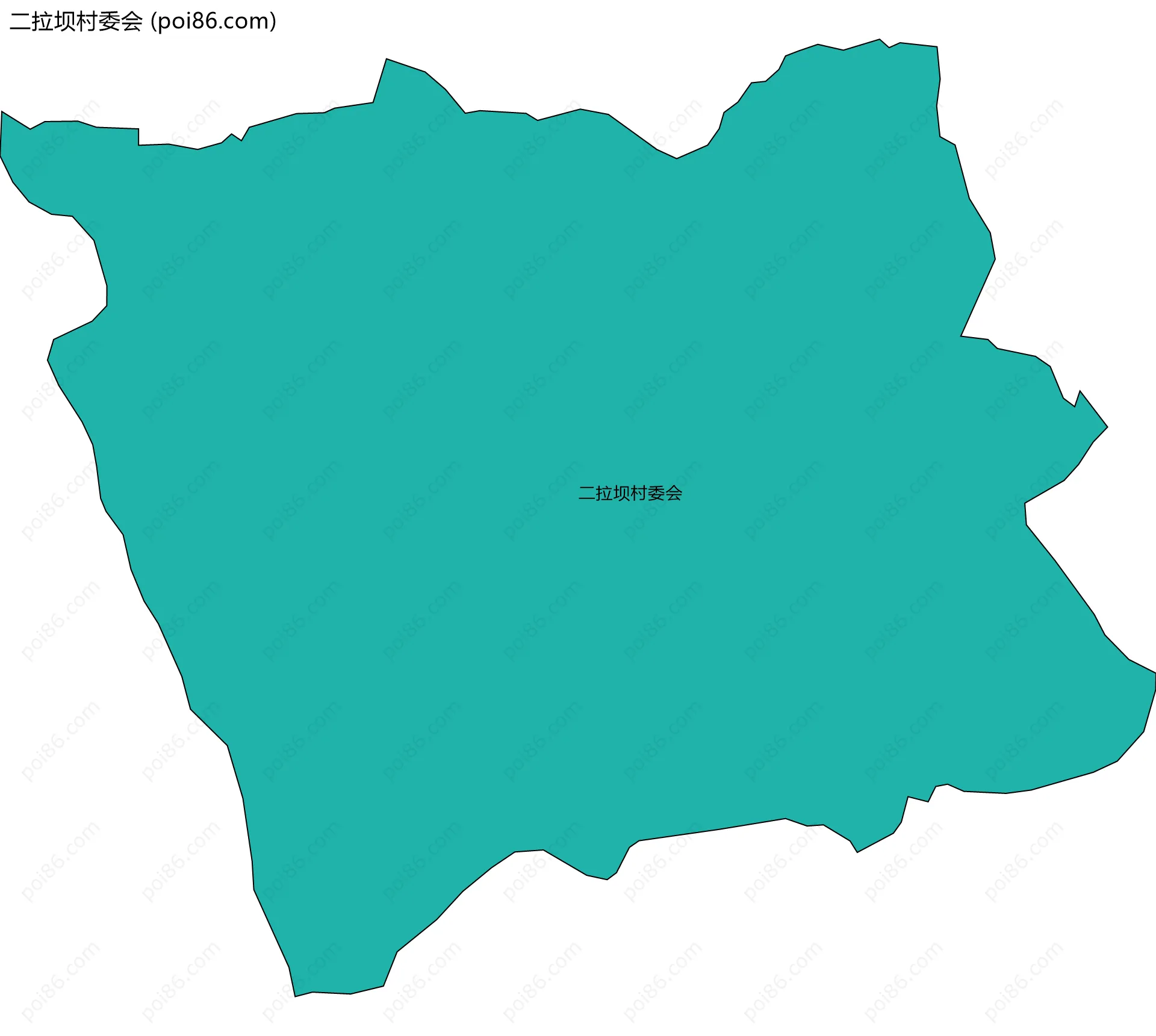 二拉坝村委会边界地图