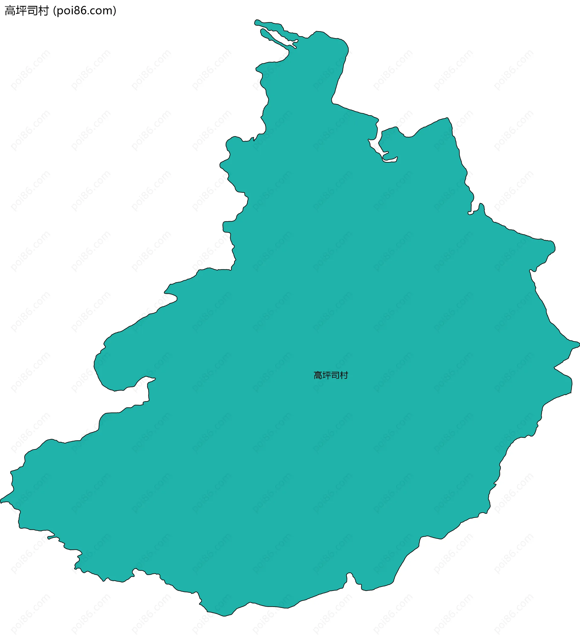 高坪司村边界地图