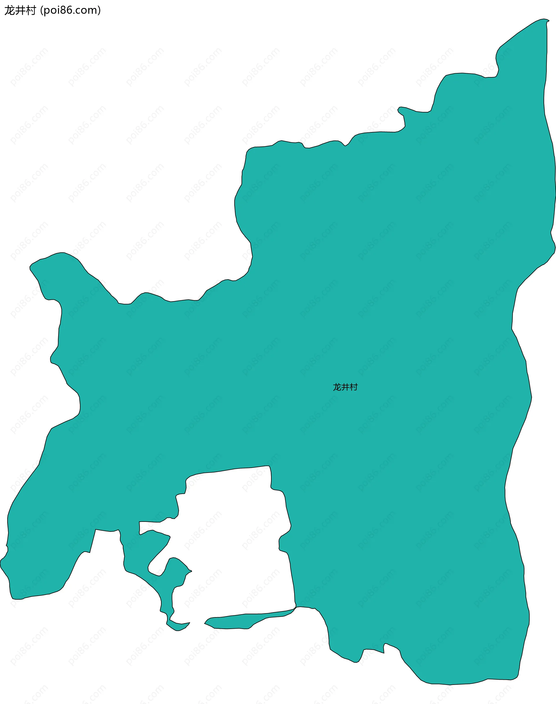 龙井村边界地图
