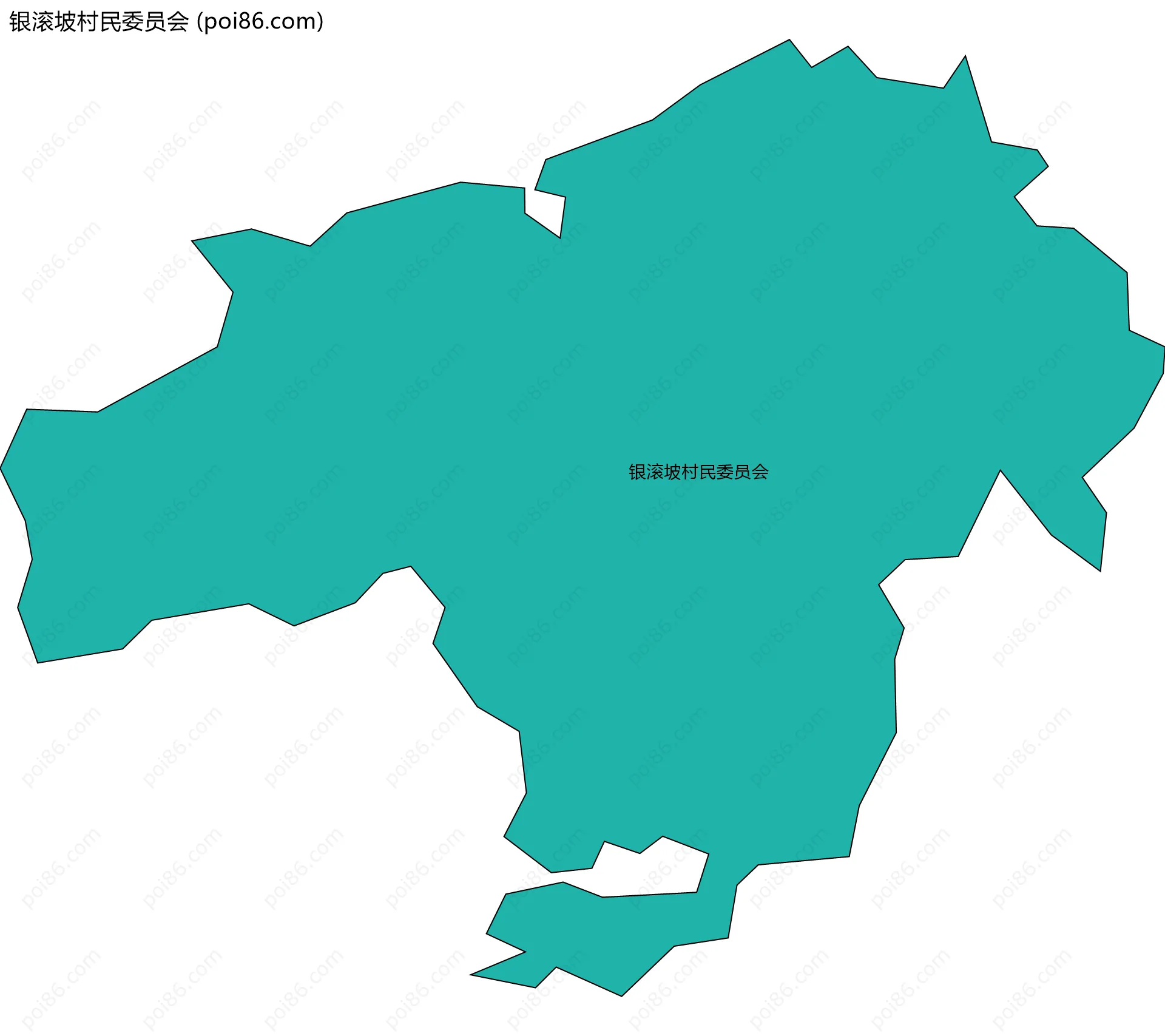 银滚坡村民委员会边界地图