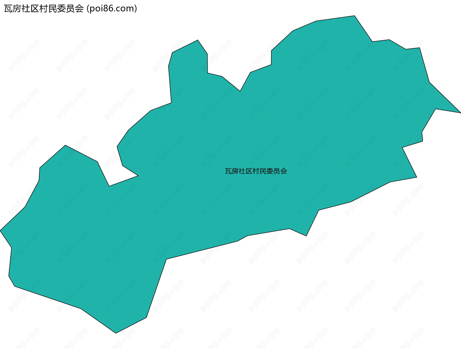 瓦房社区村民委员会边界地图