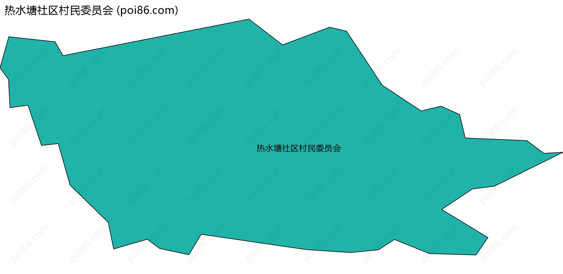 热水塘社区村民委员会边界地图