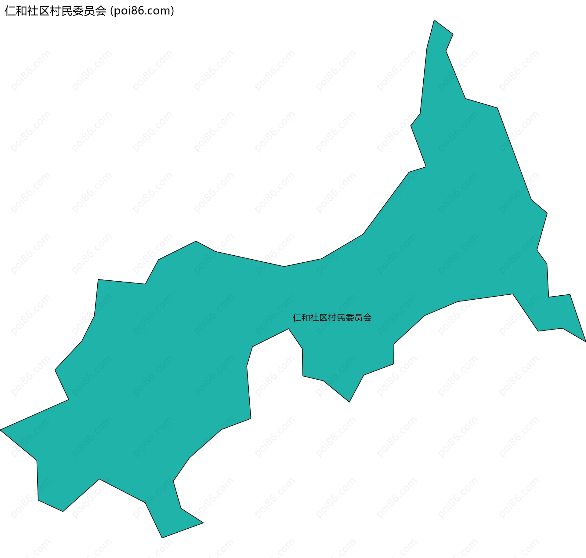 仁和社区村民委员会边界地图