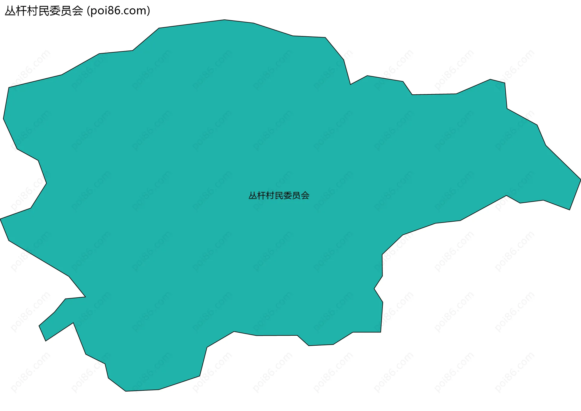 丛杆村民委员会边界地图