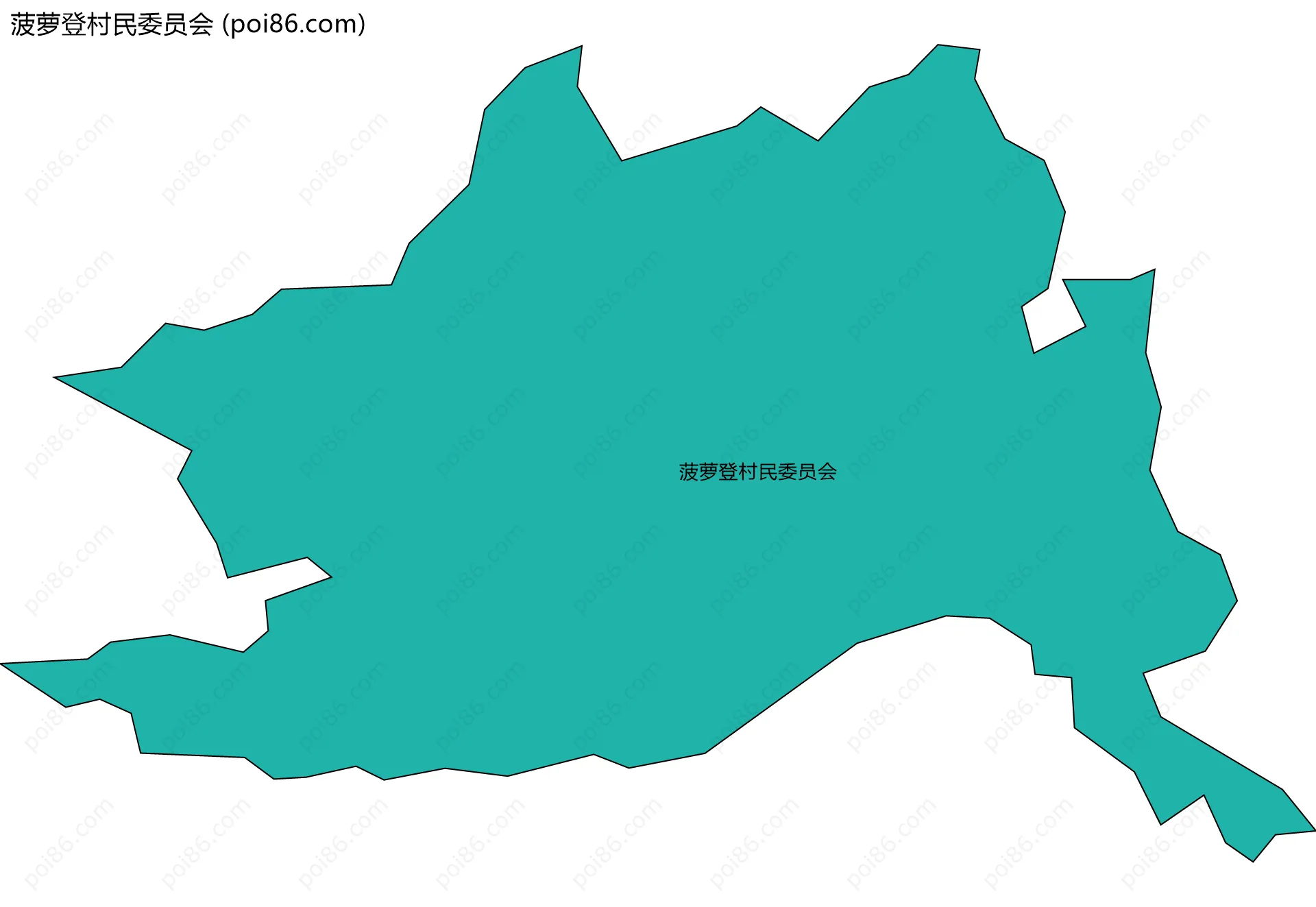 菠萝登村民委员会边界地图