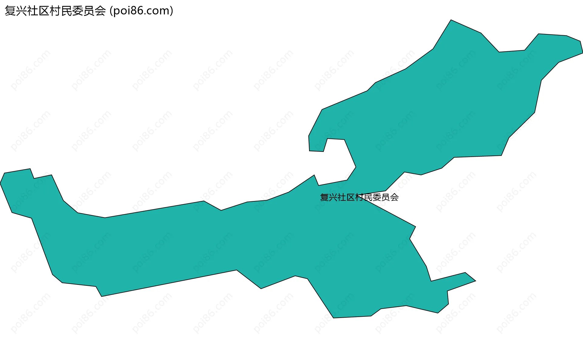 复兴社区村民委员会边界地图