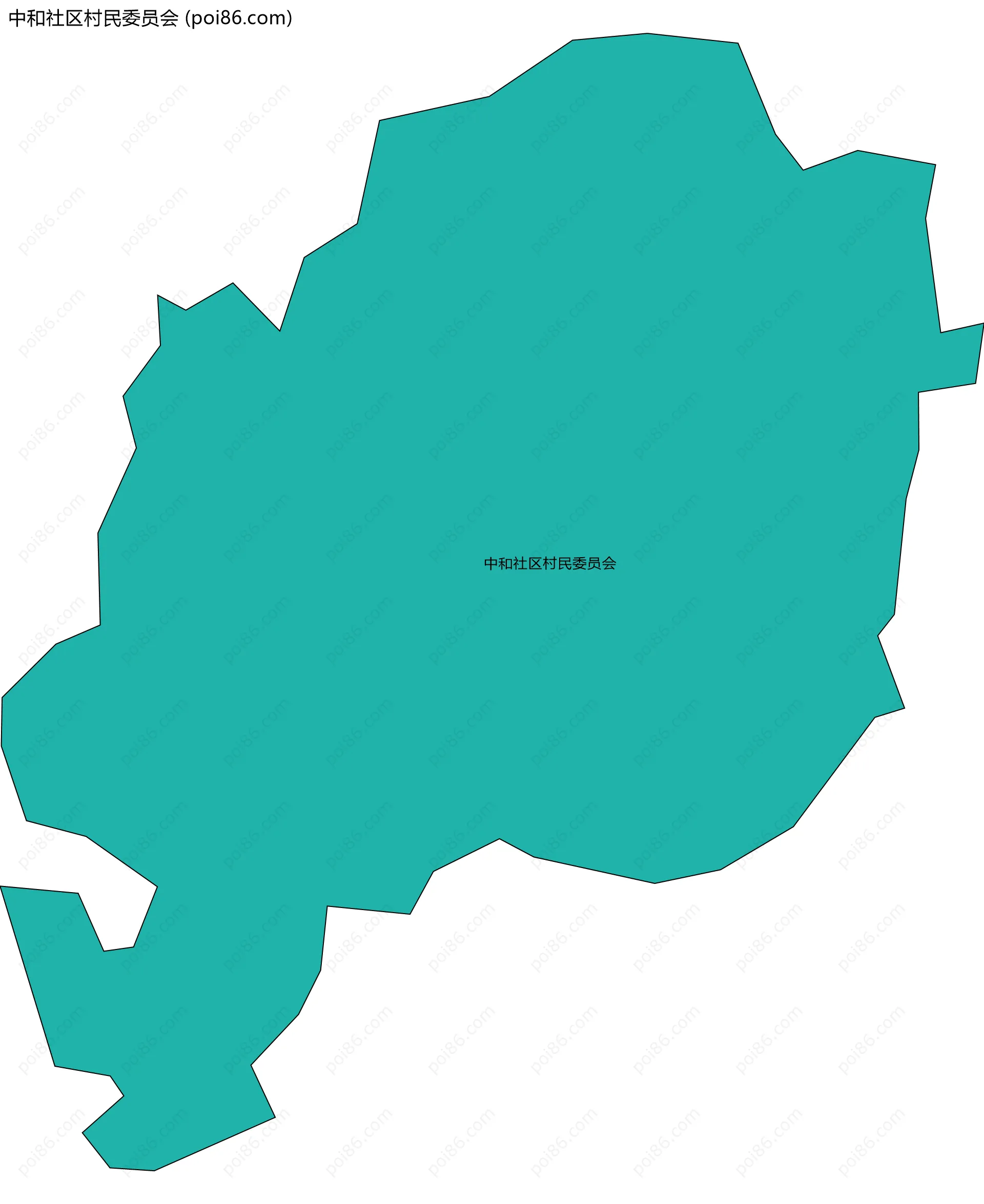 中和社区村民委员会边界地图