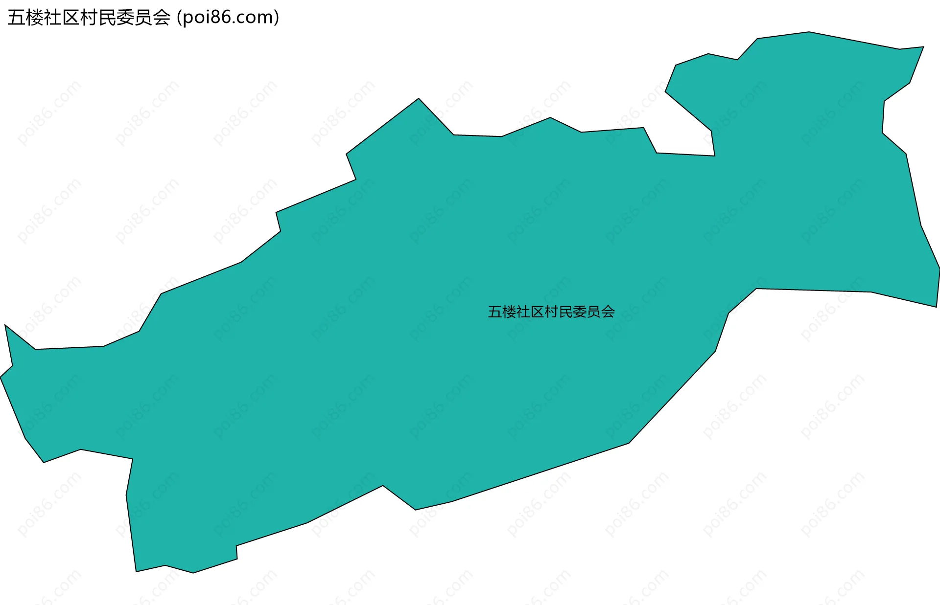 五楼社区村民委员会边界地图