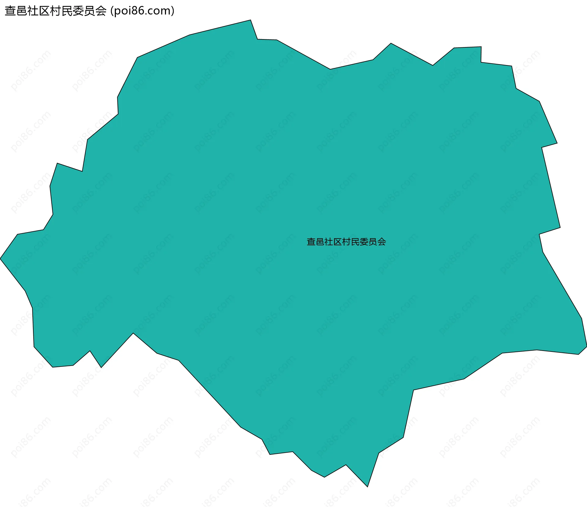 查邑社区村民委员会边界地图
