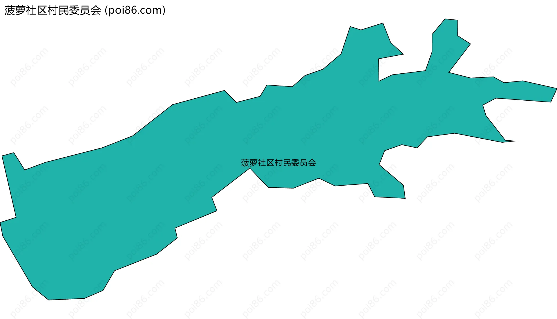 菠萝社区村民委员会边界地图