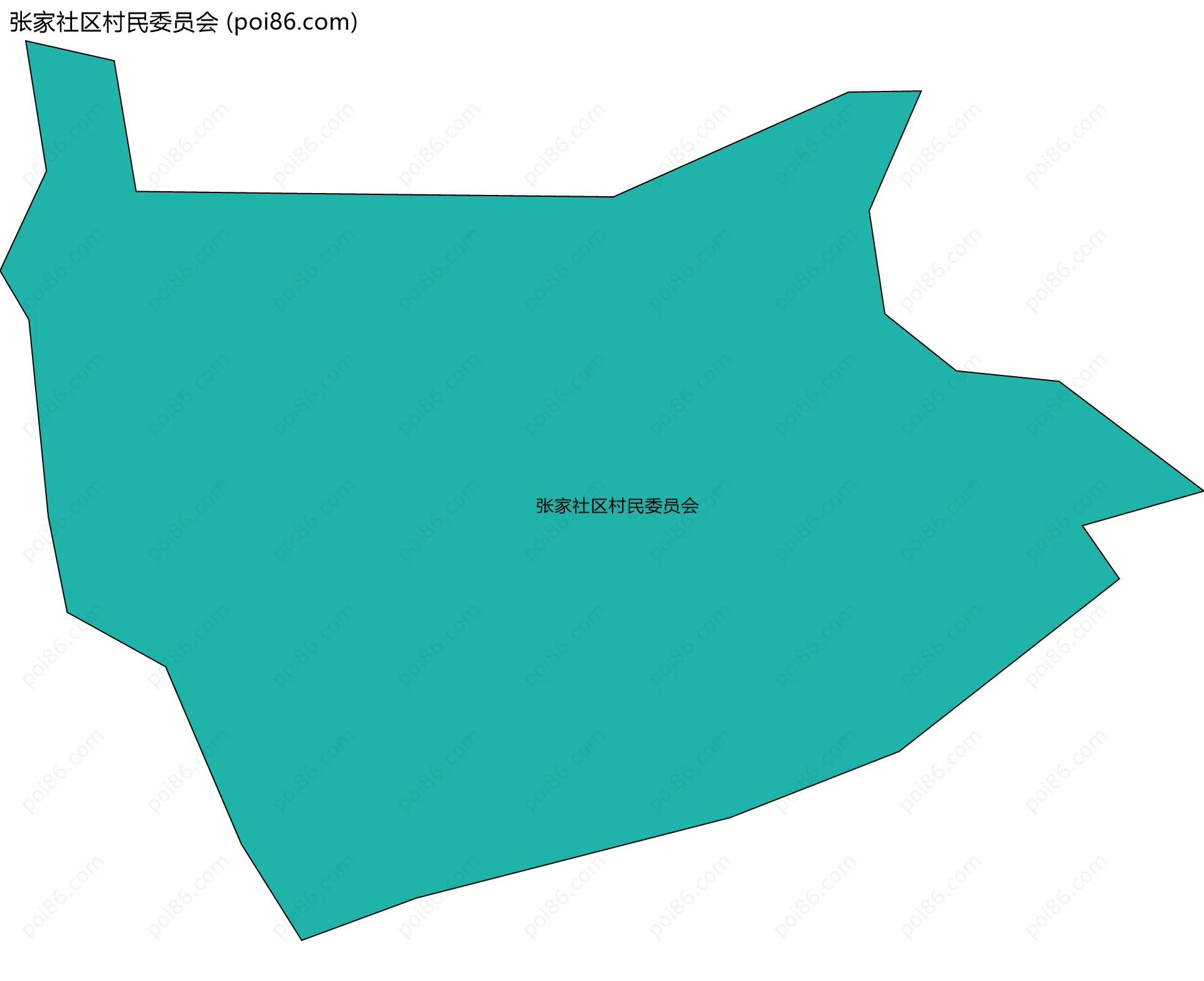 张家社区村民委员会边界地图