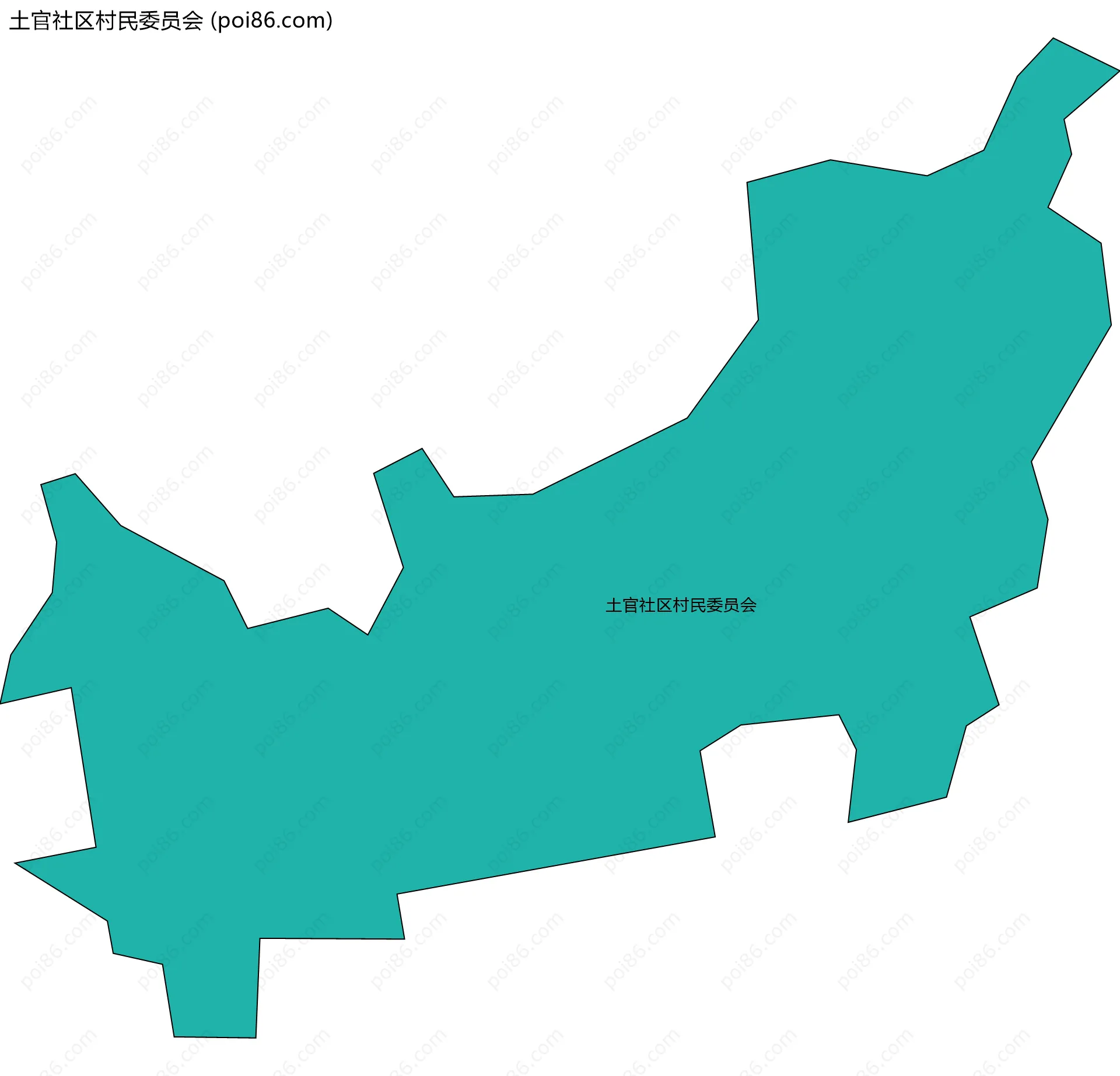 土官社区村民委员会边界地图