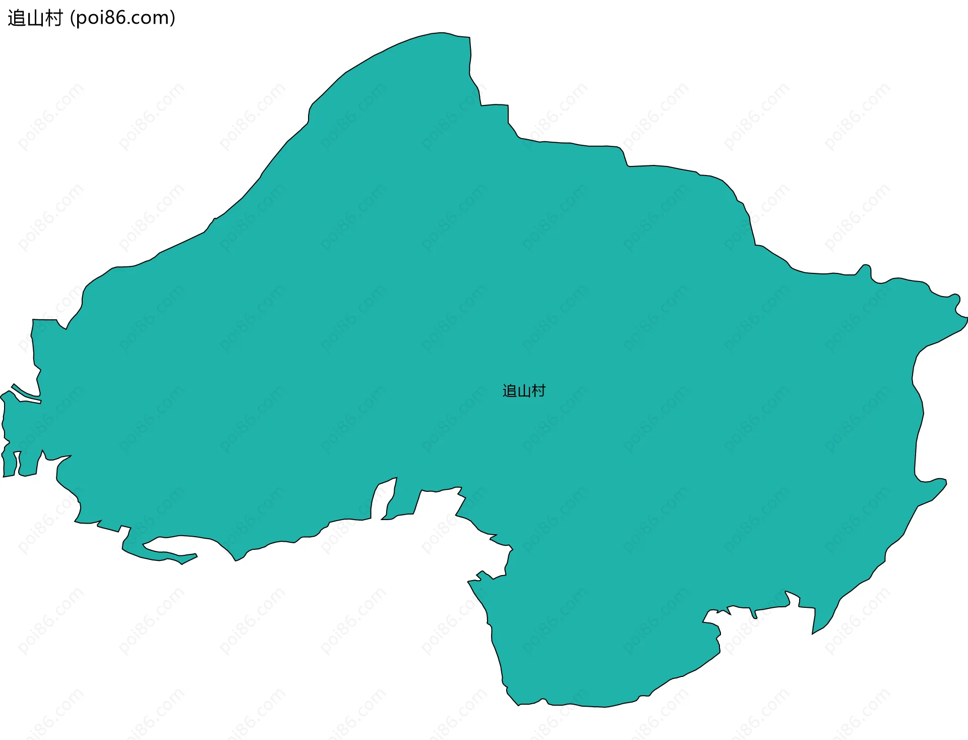 追山村边界地图