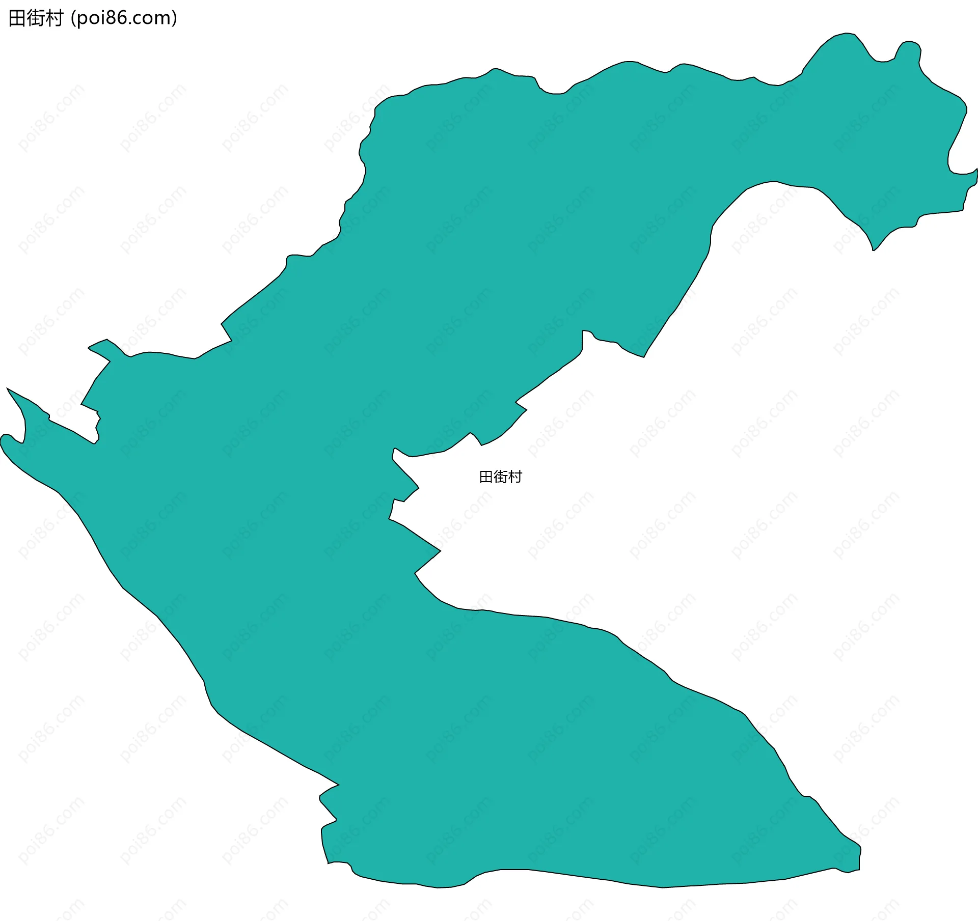 田街村边界地图