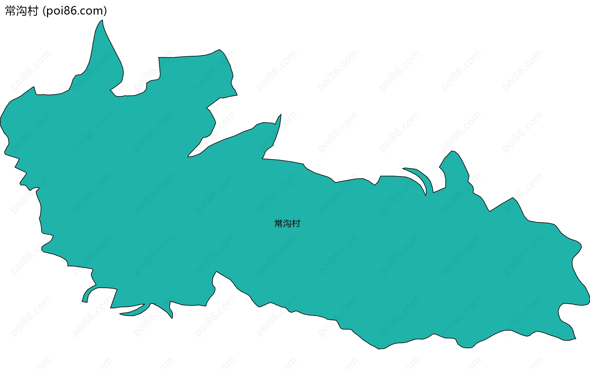 常沟村边界地图