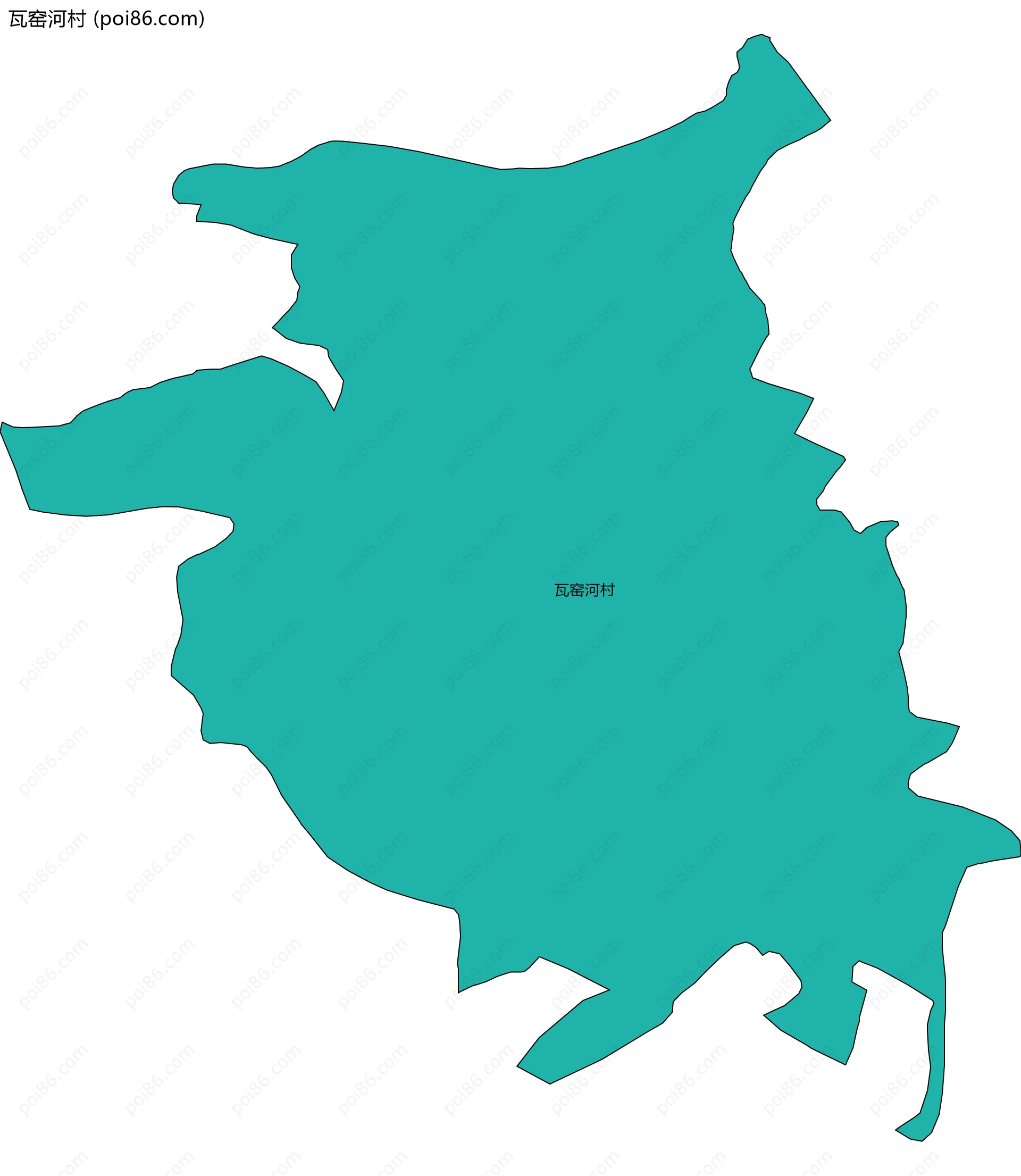 瓦窑河村边界地图