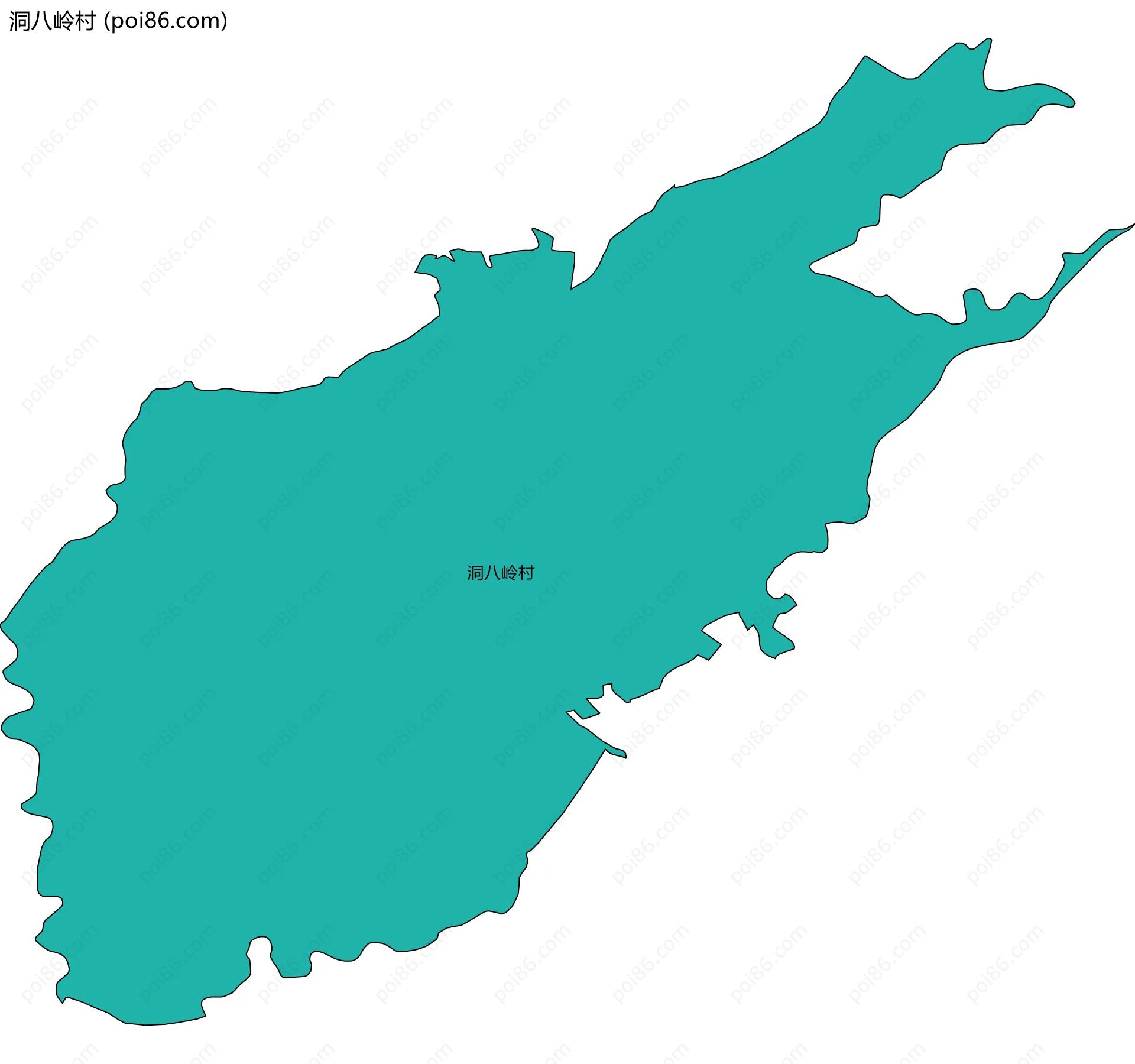 洞八岭村边界地图