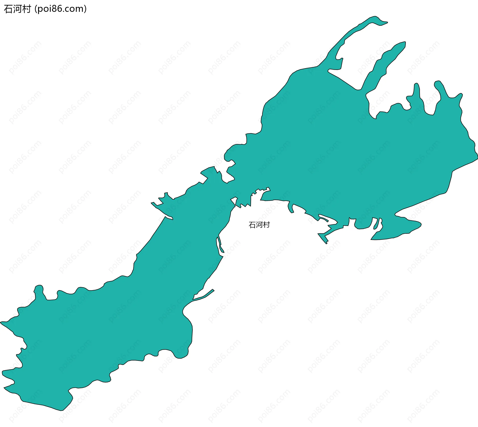 石河村边界地图