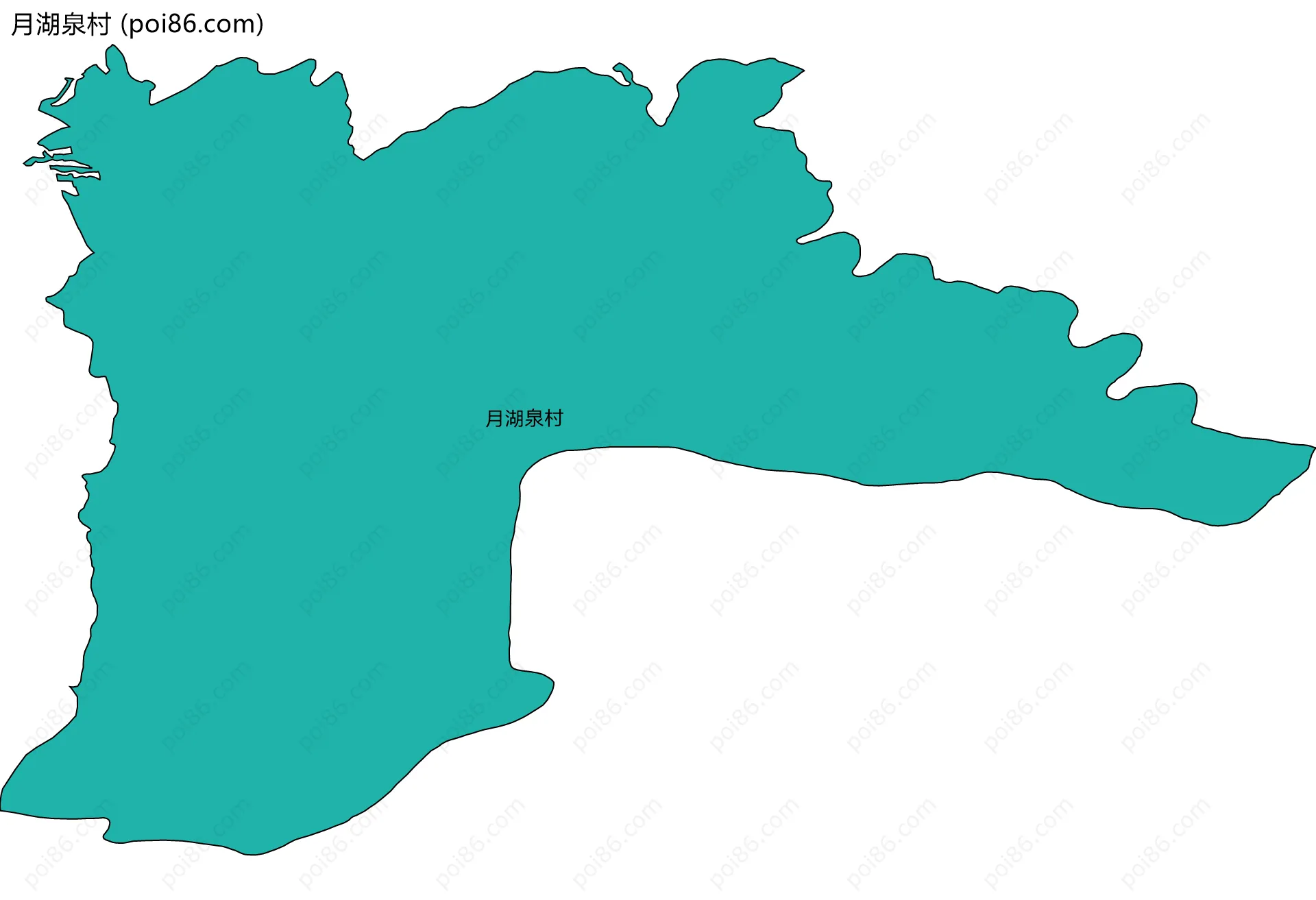 月湖泉村边界地图