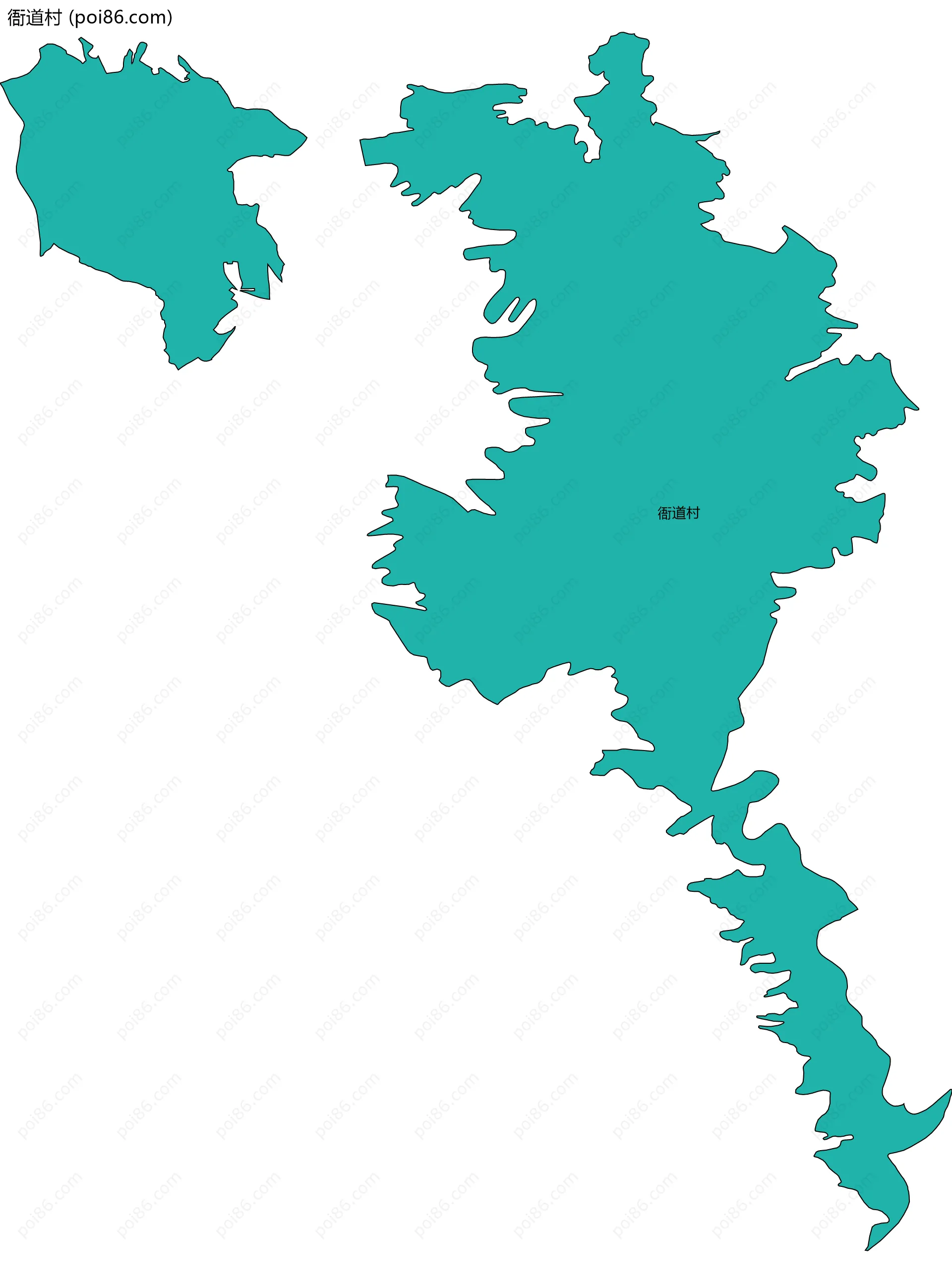 衙道村边界地图