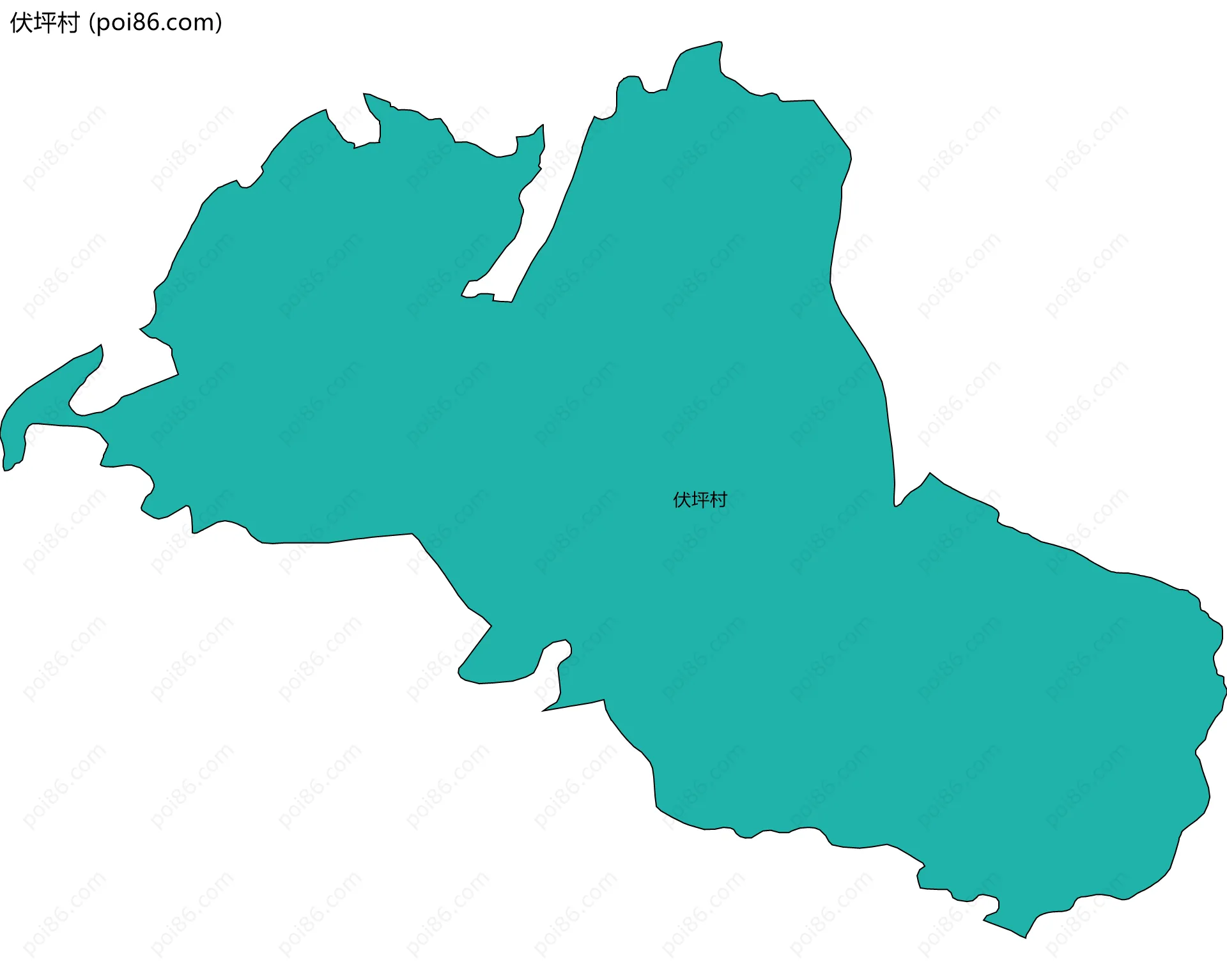 伏坪村边界地图