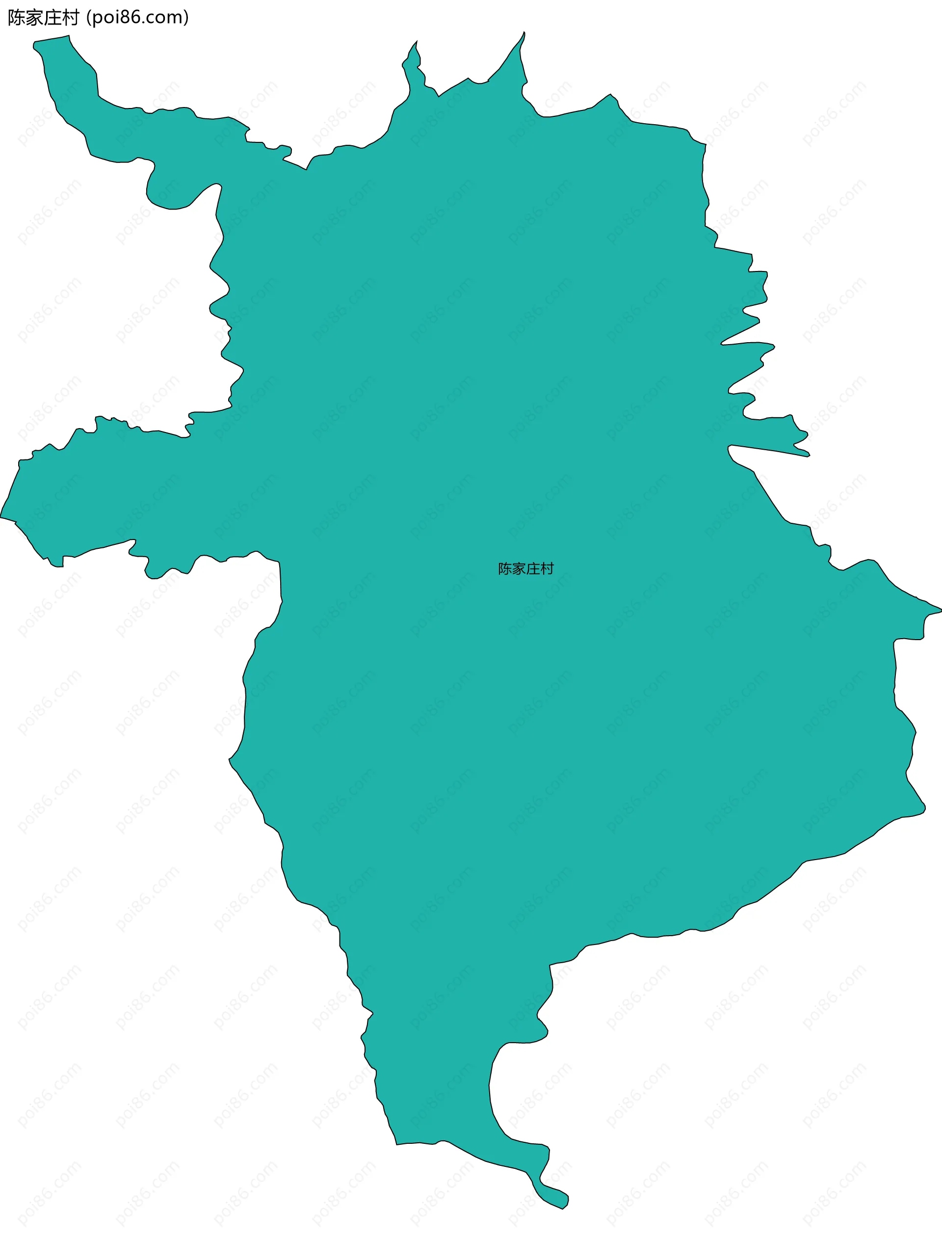 陈家庄村边界地图
