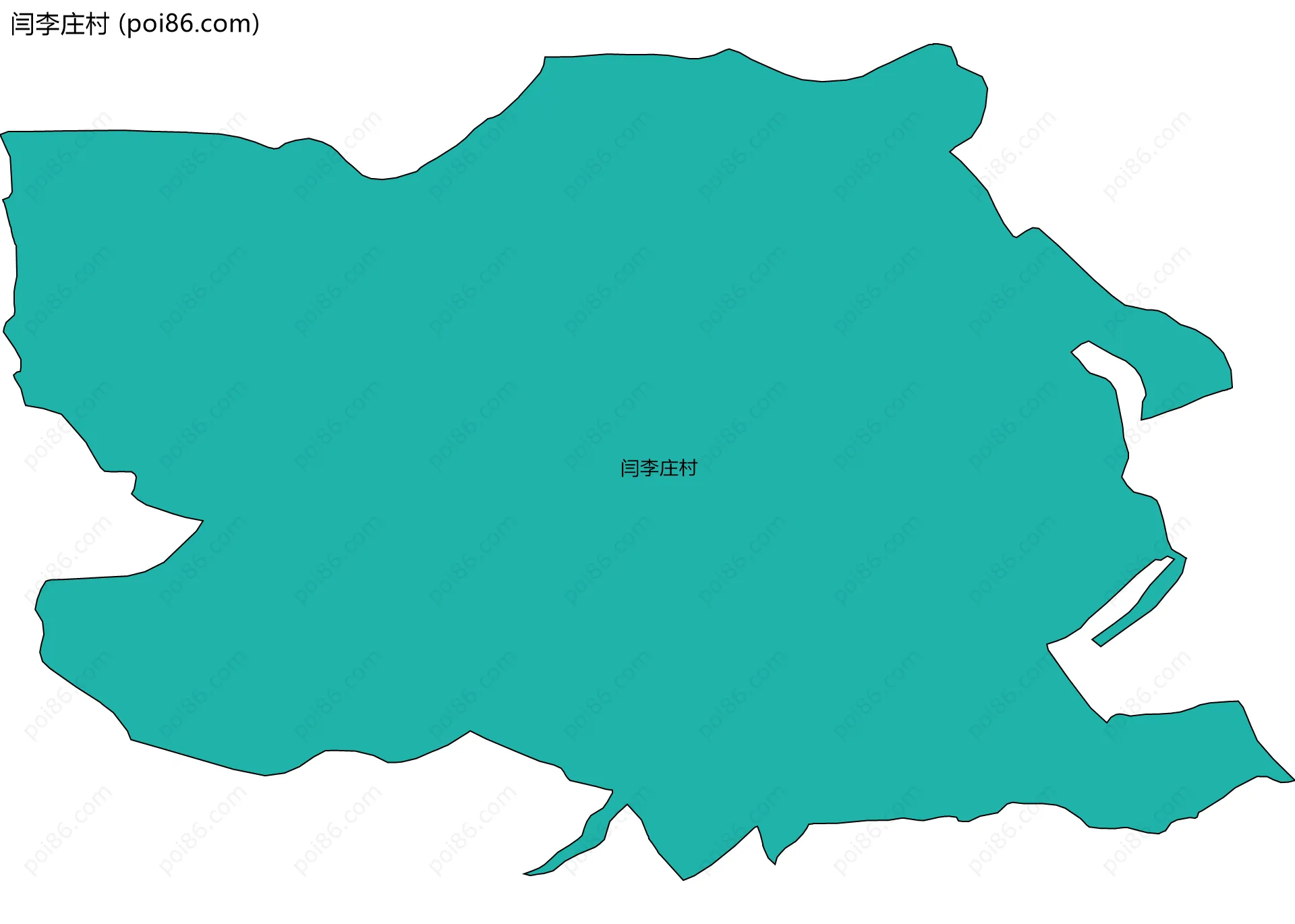 闫李庄村边界地图