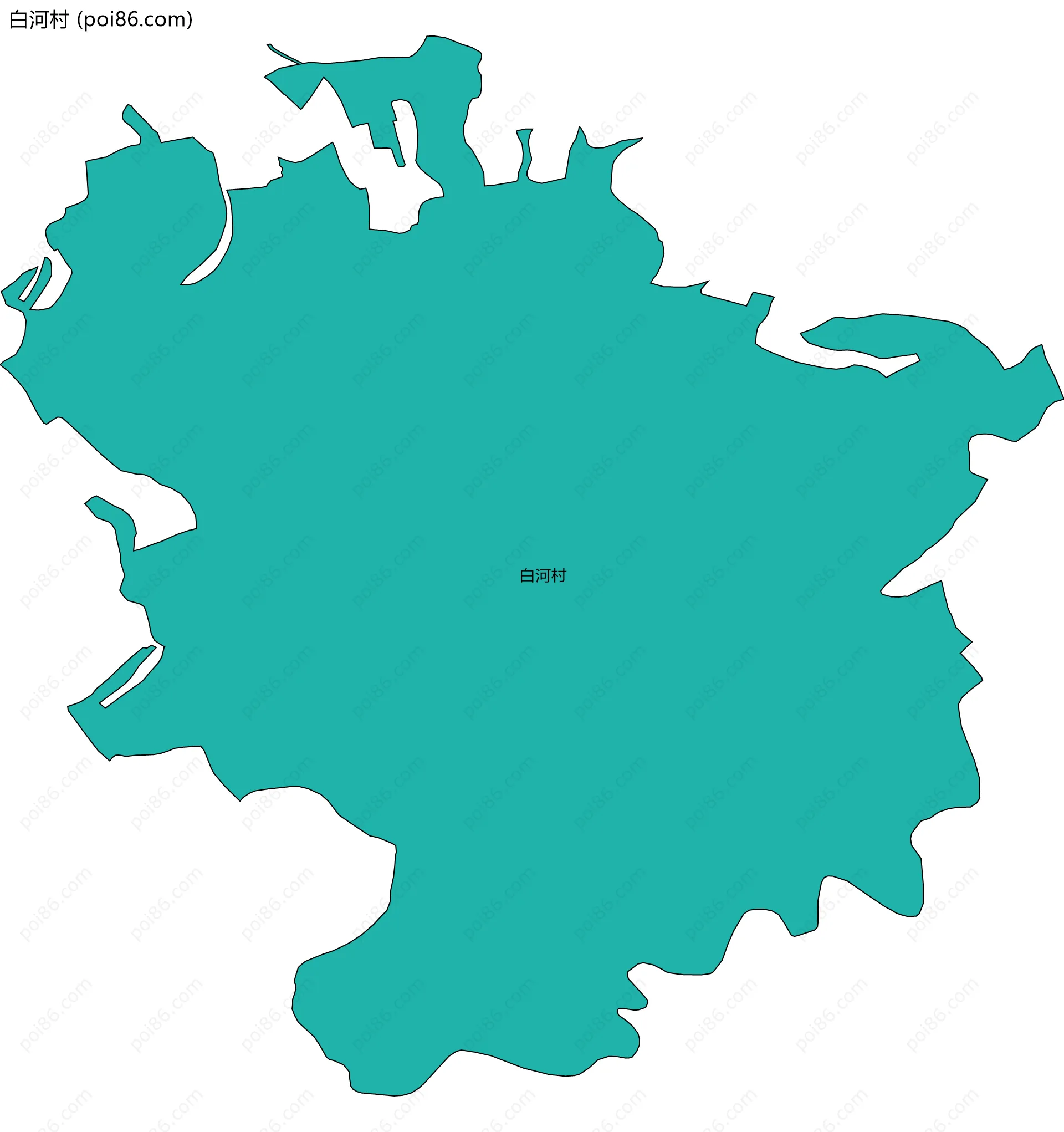 白河村边界地图