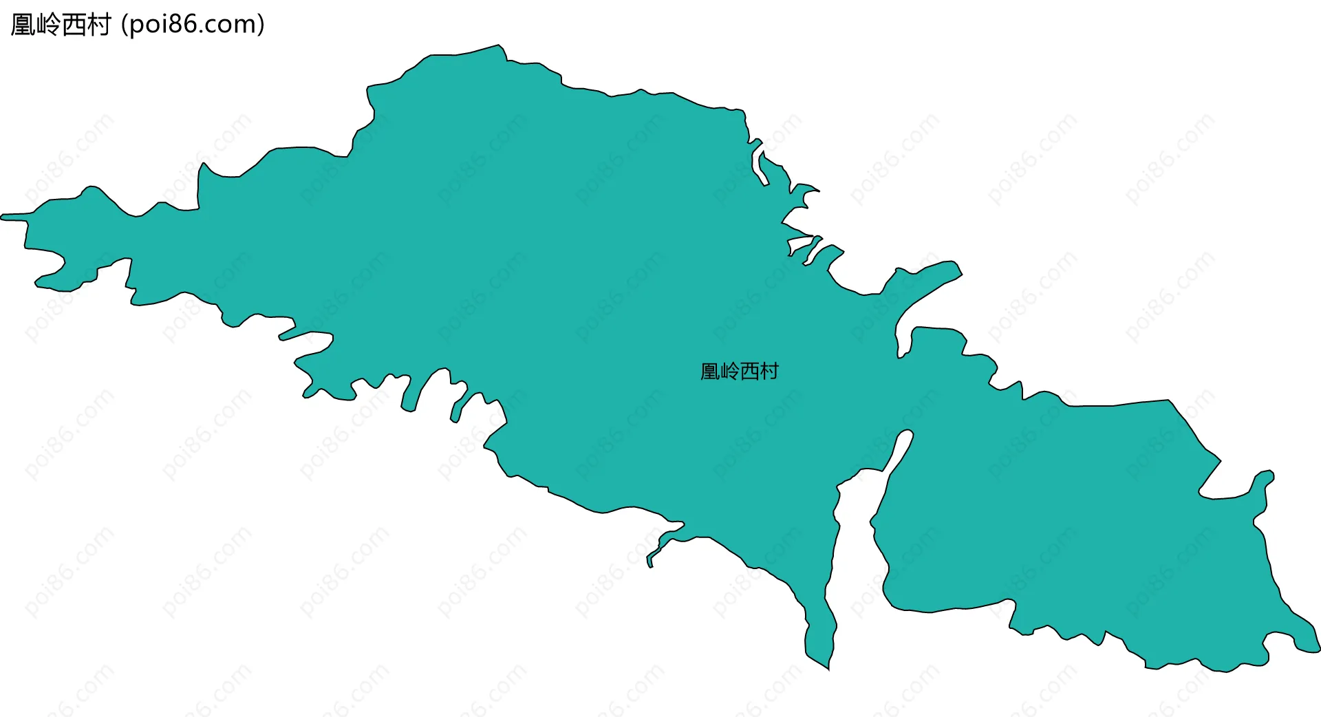 凰岭西村边界地图