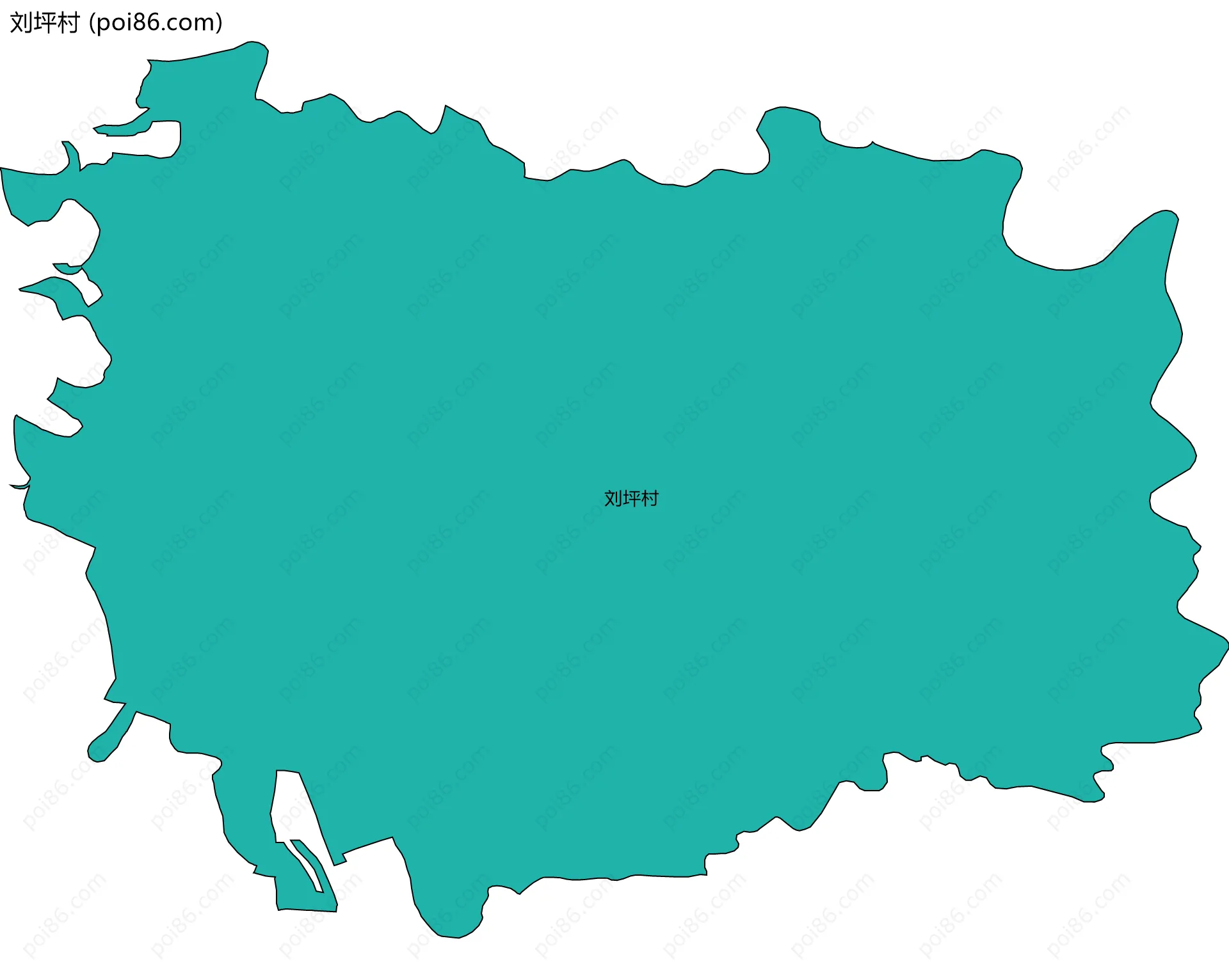 刘坪村边界地图