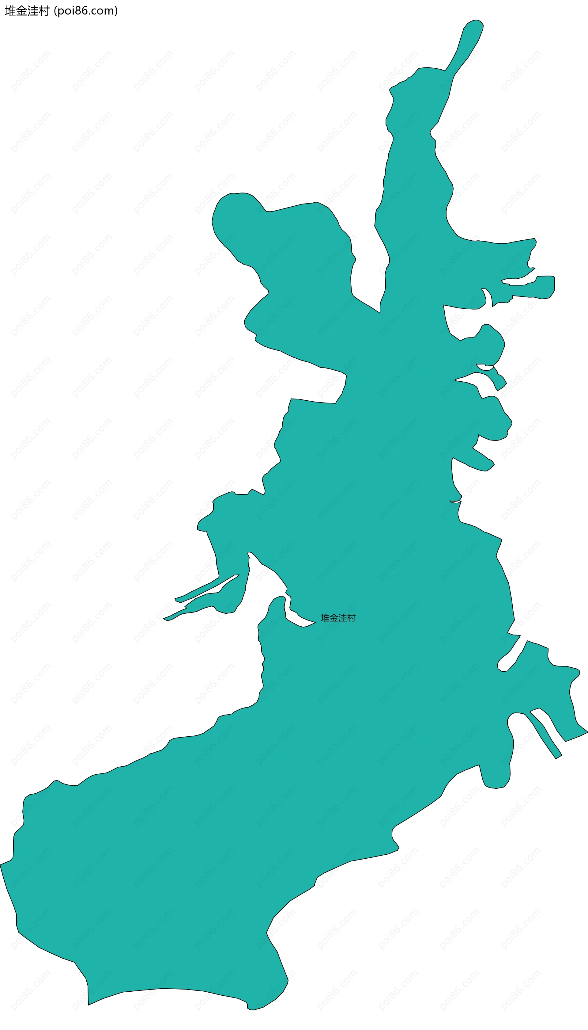 堆金洼村边界地图