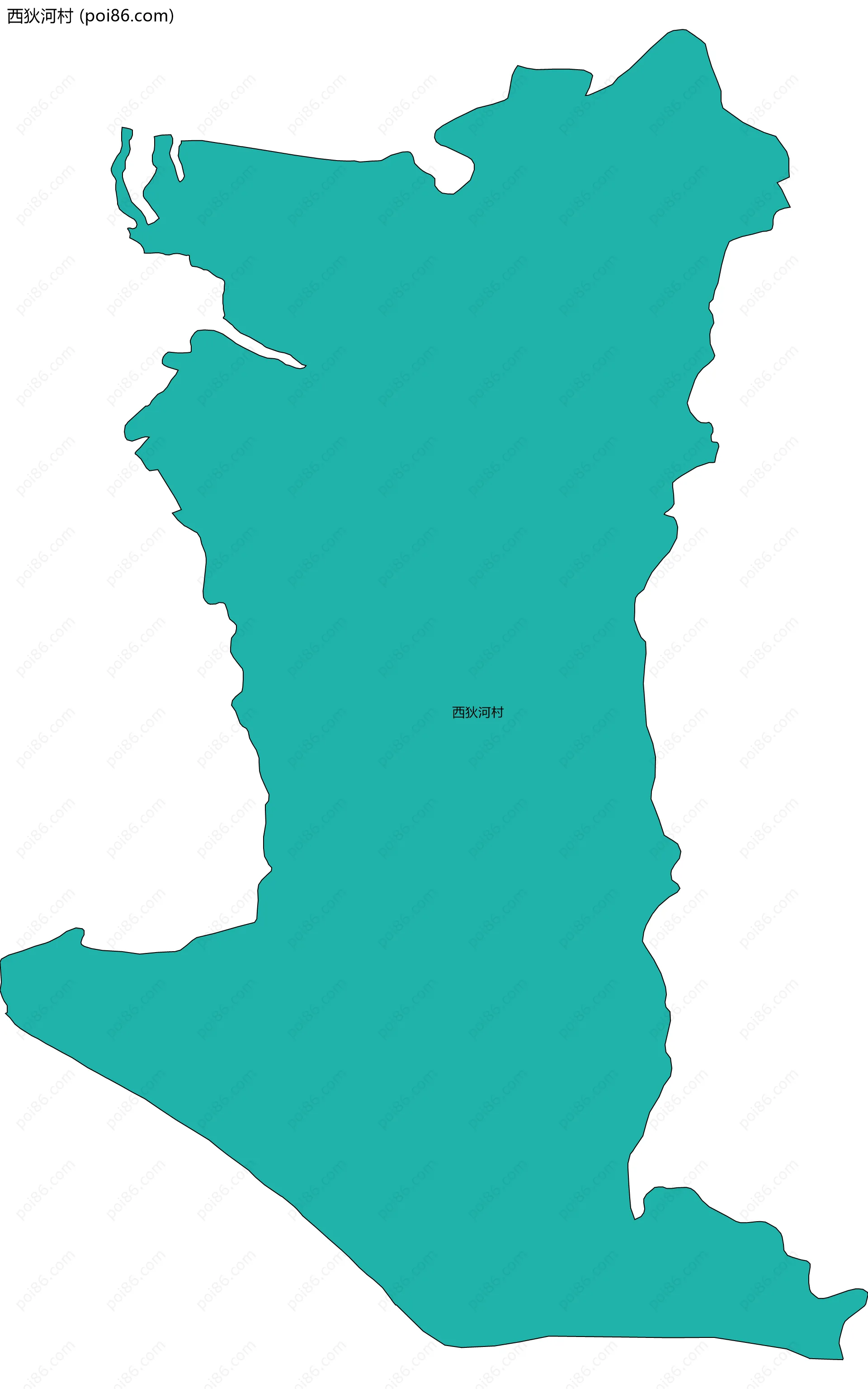 西狄河村边界地图