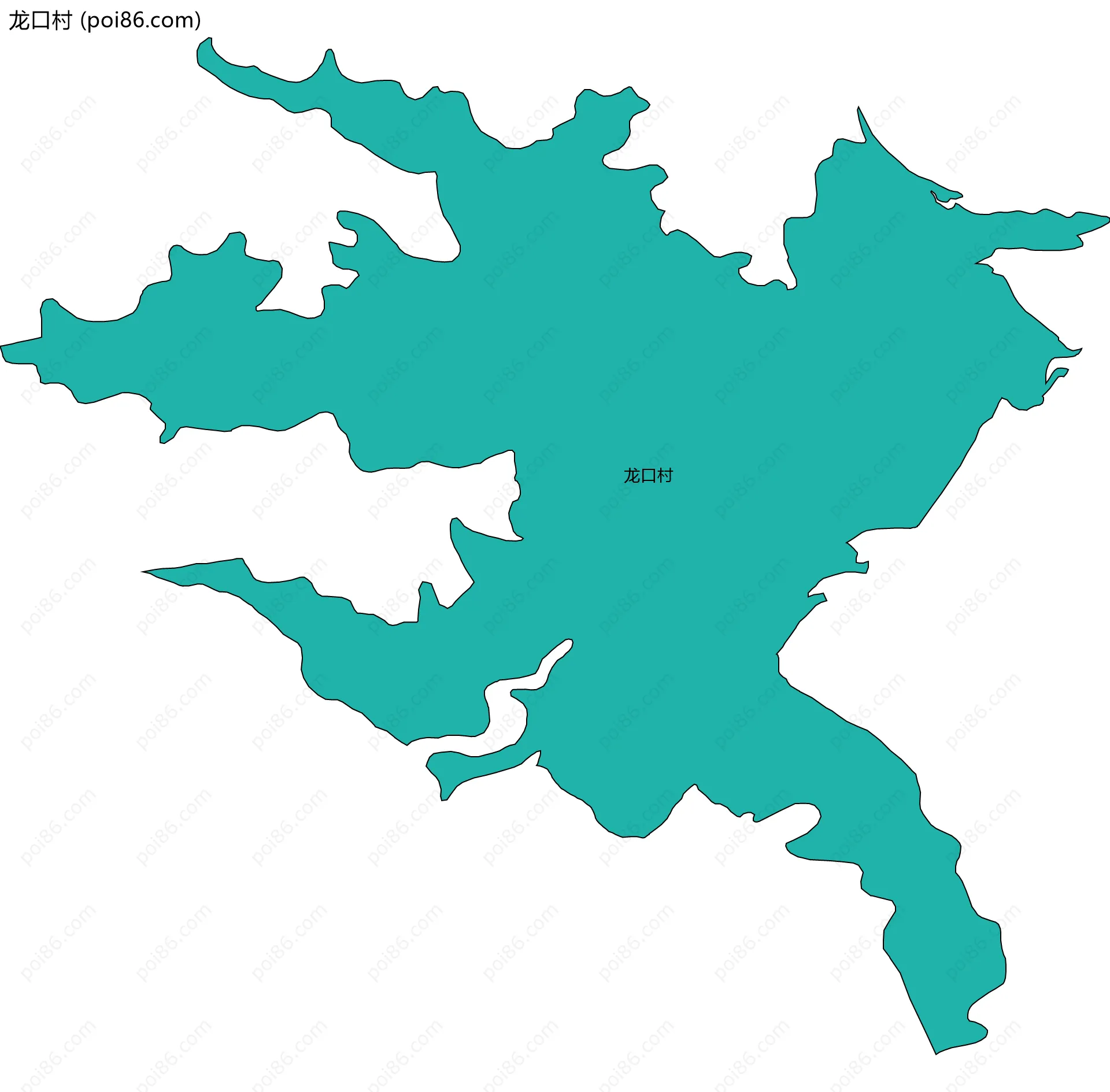 龙口村边界地图