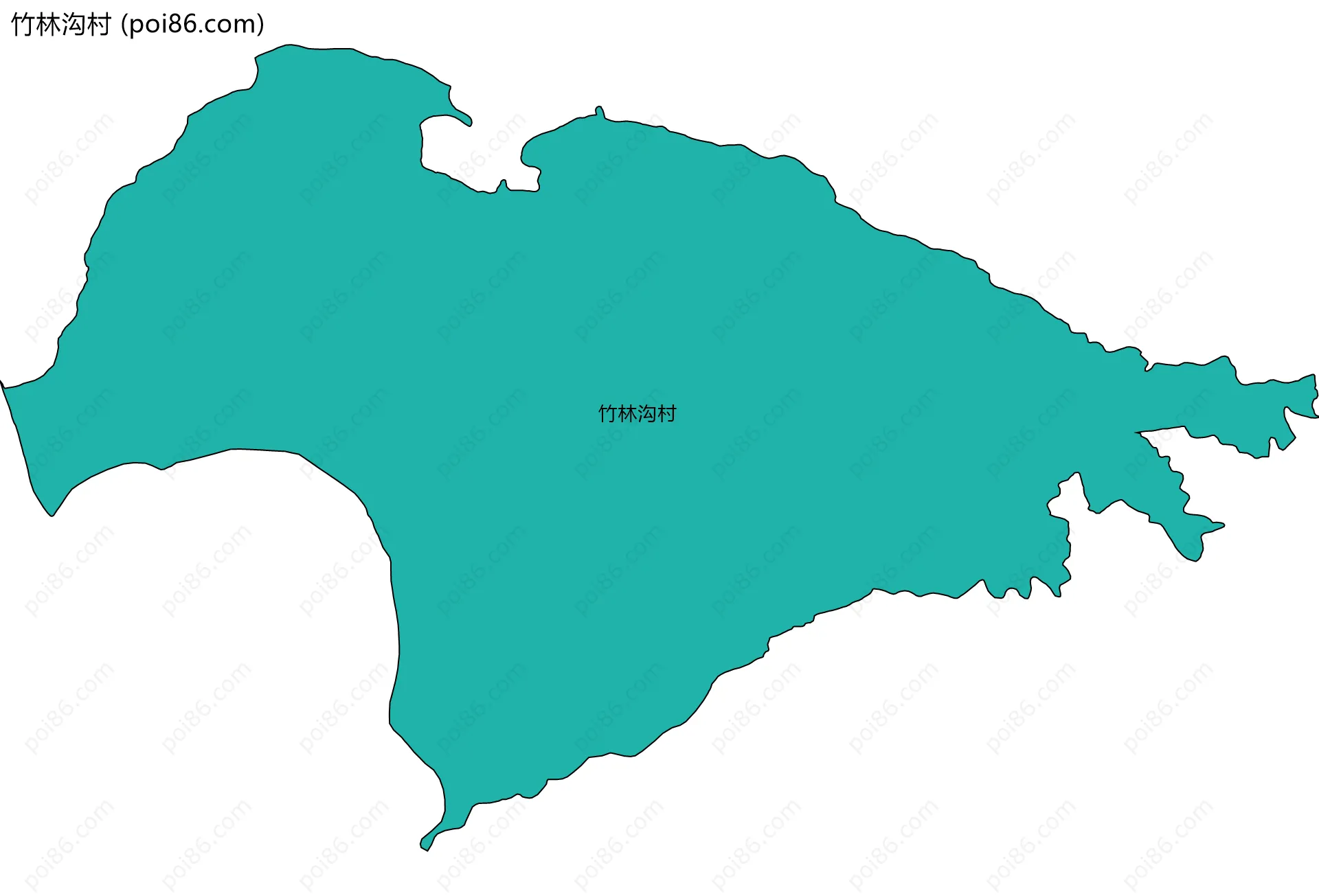 竹林沟村边界地图