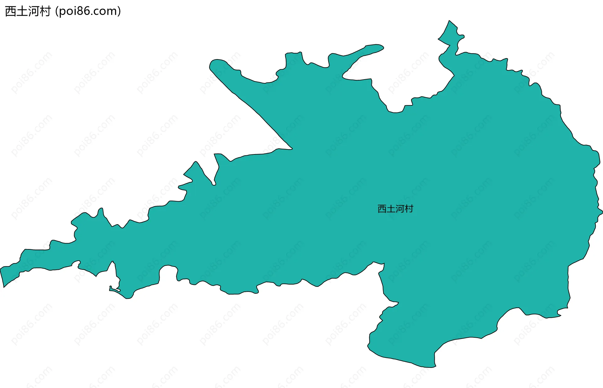 西土河村边界地图