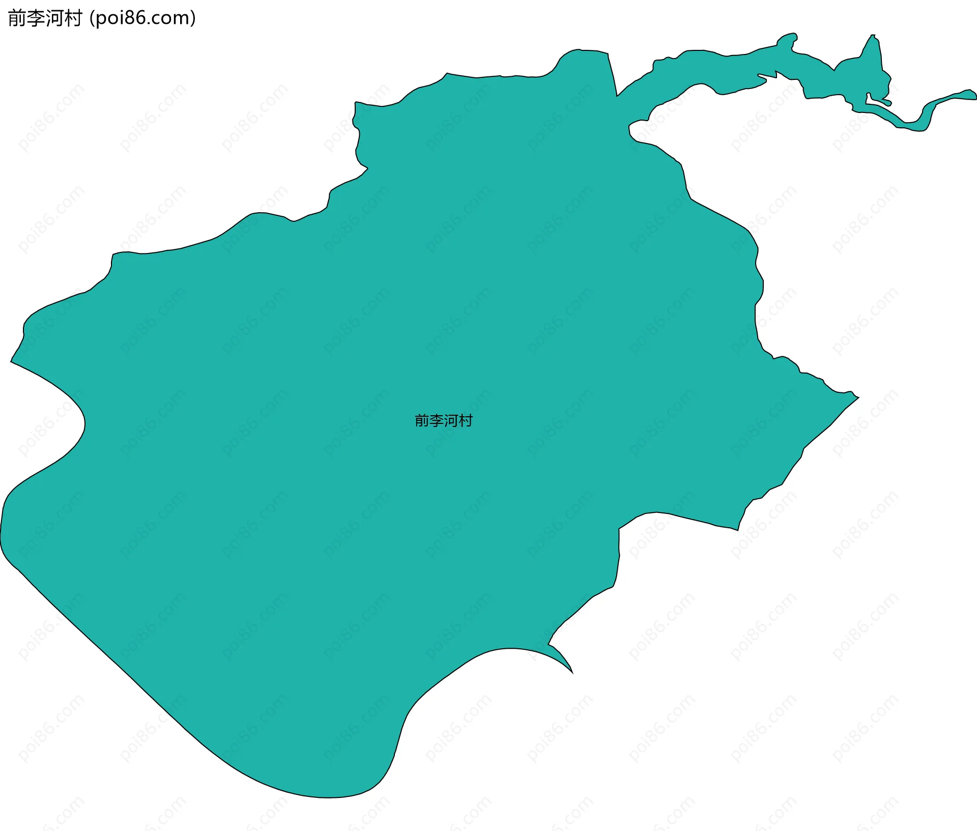 前李河村边界地图