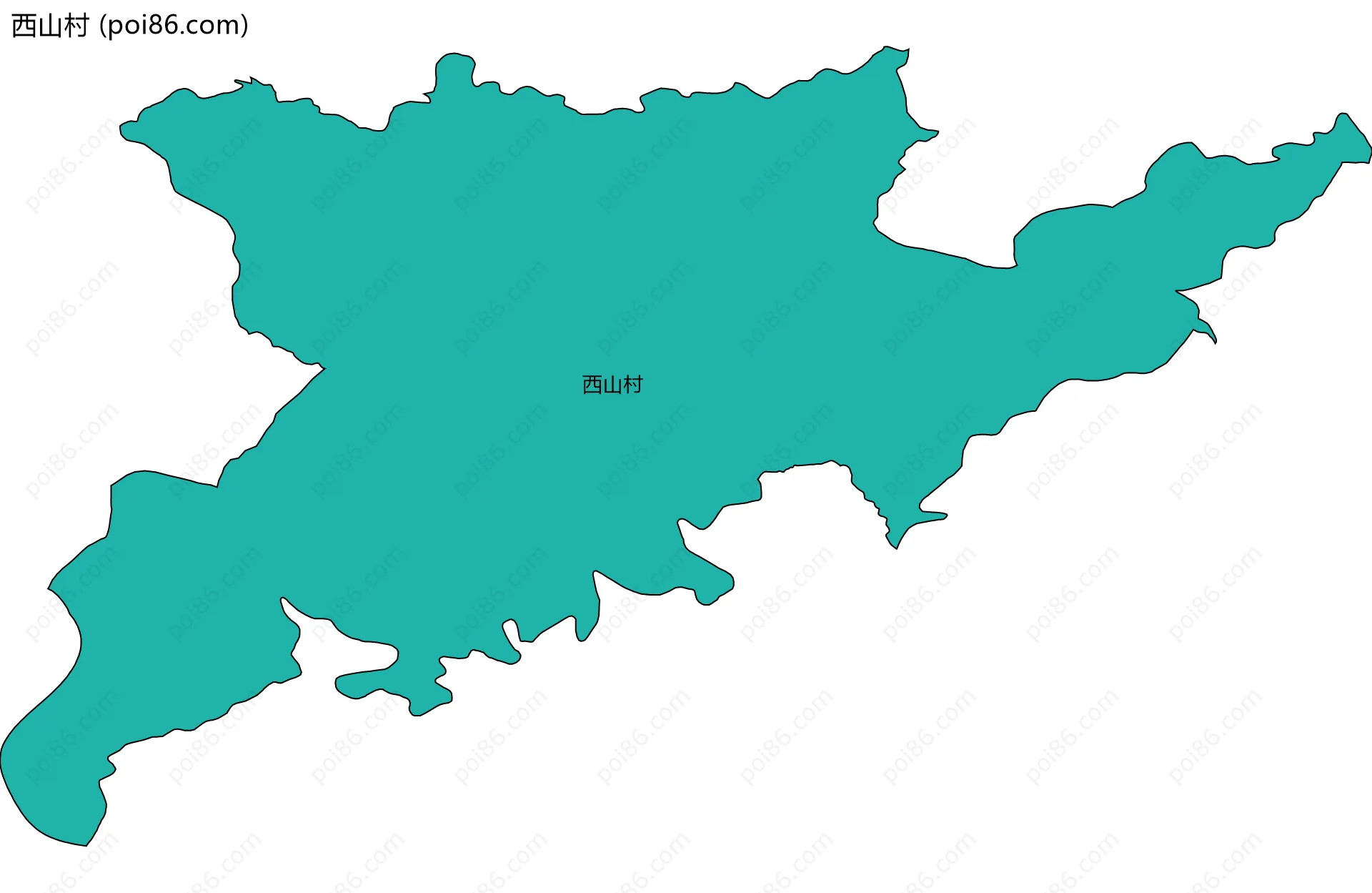 西山村边界地图